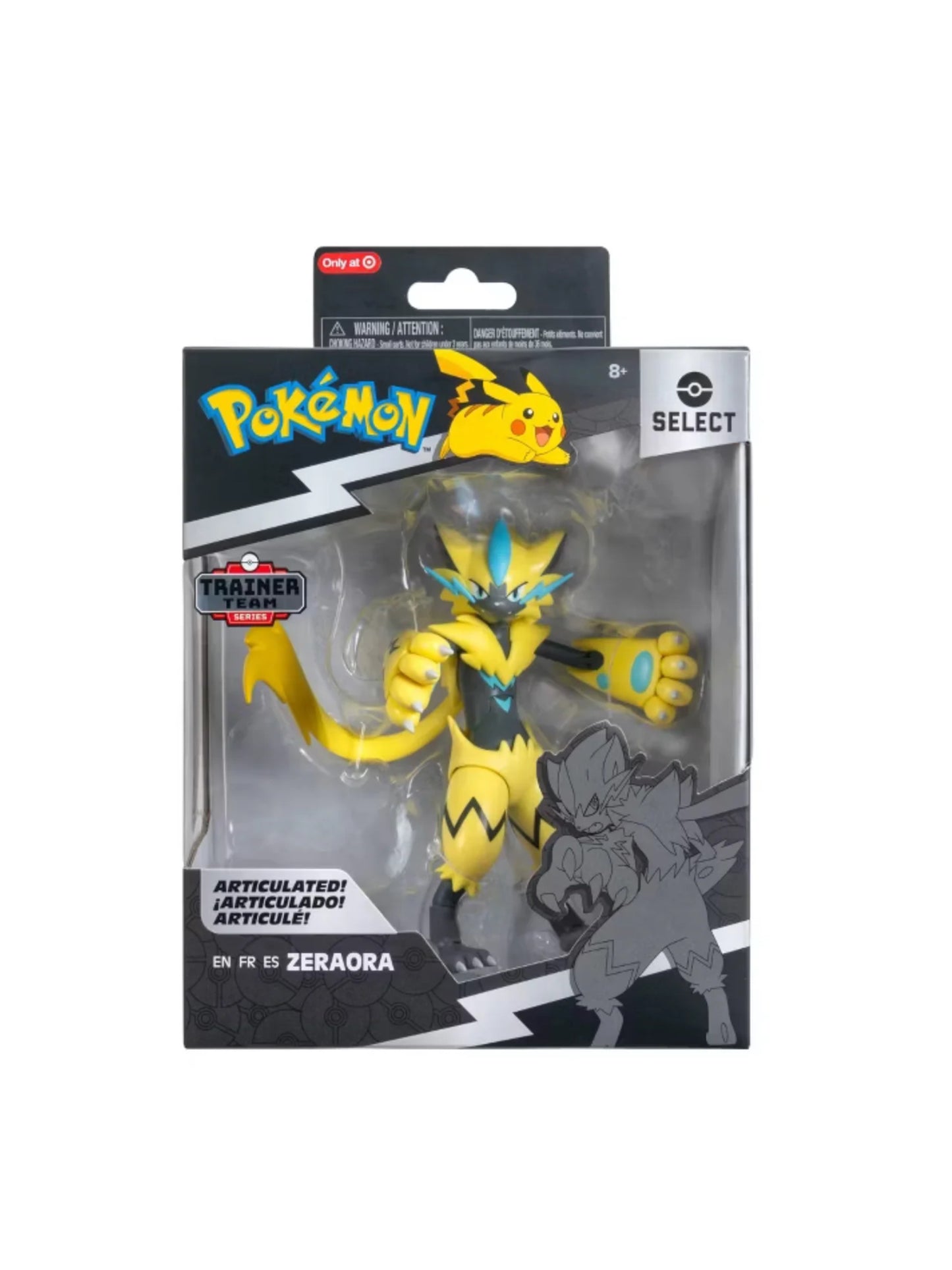 JAZWARES POKEMON ZERAORA SELECT FIGURE VINYL SEALED IN BOX