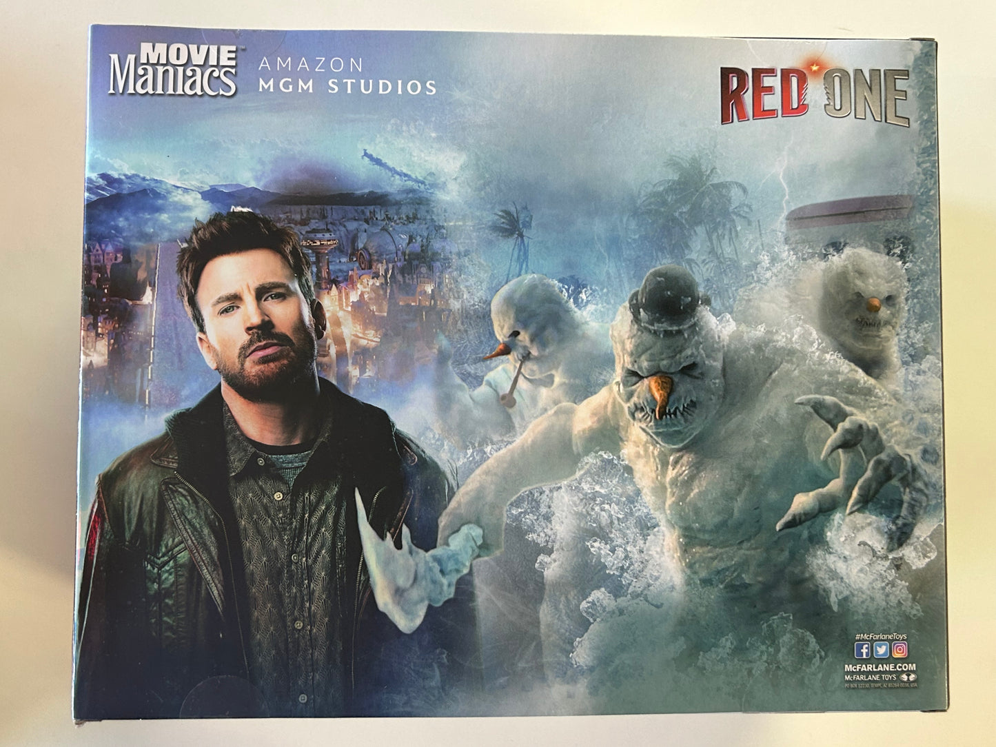 MC-FARLANE TOYS MOVIE MANIACS RED ONE JACK O’MALLEY VS SNOWMAN FIGURES NEW IN NEAR MINT BOX