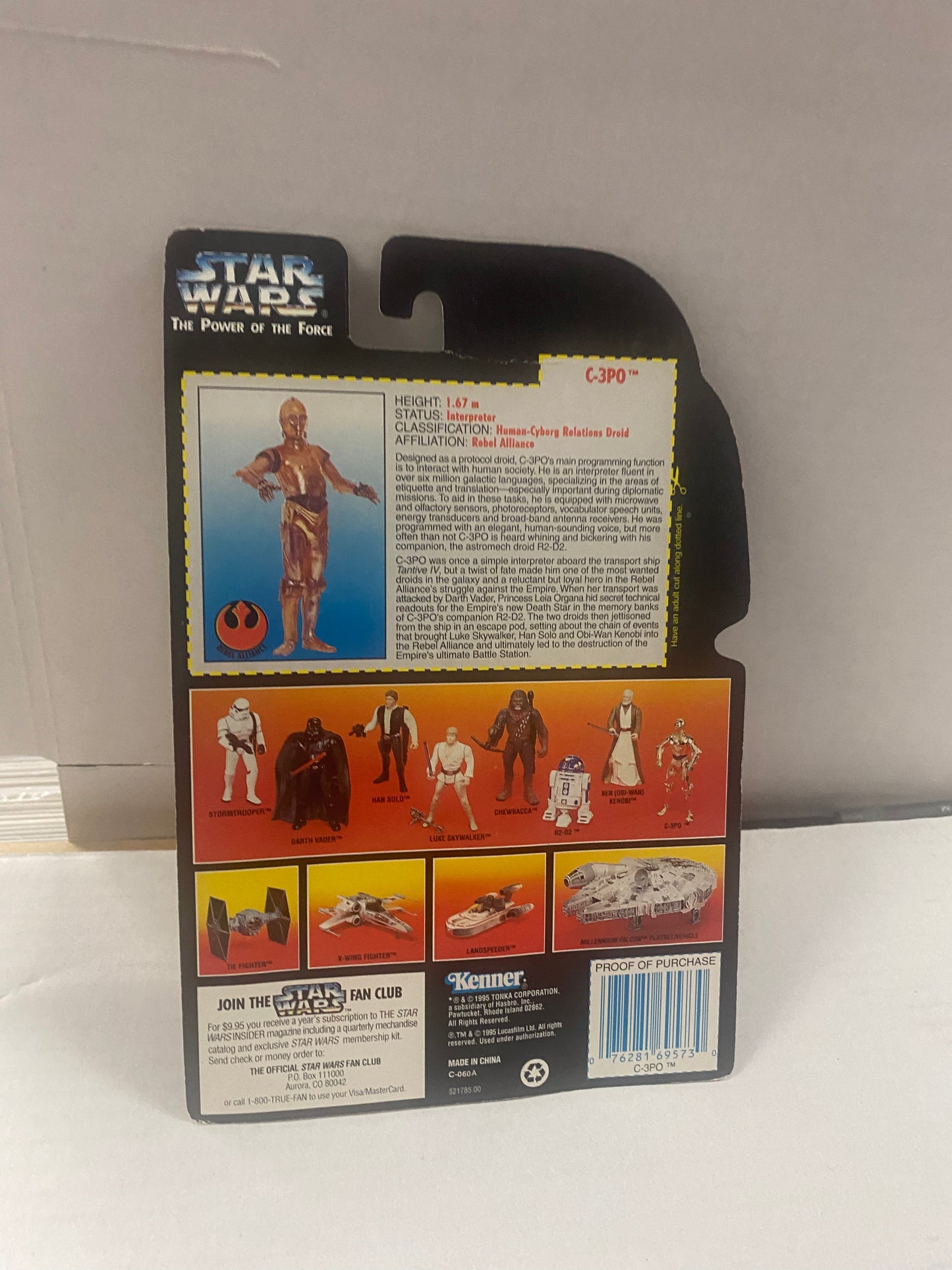 KENNER STAR WARS THE POWER OF THE FORCE C-3PO (1995)