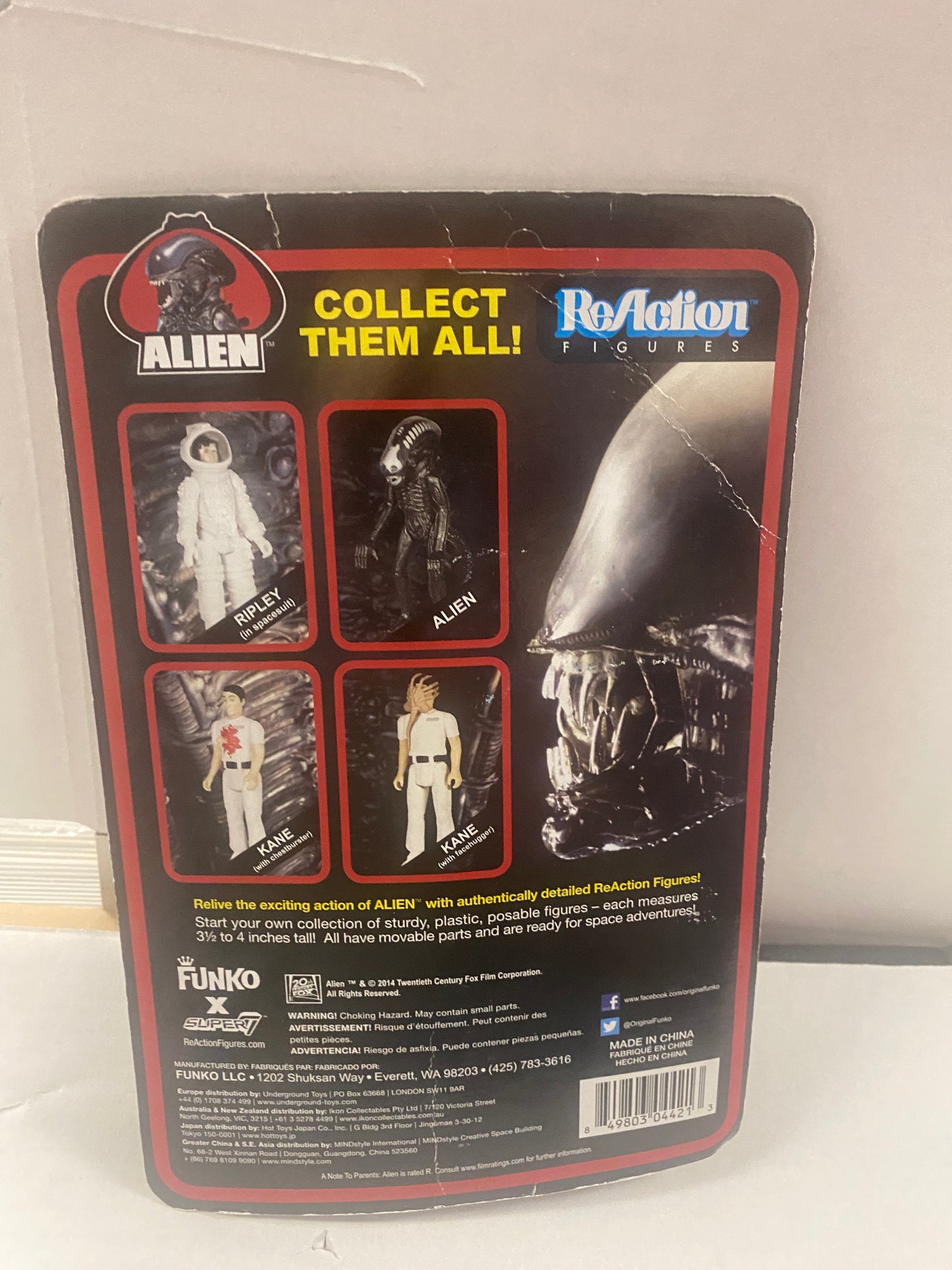 SUPER 7 REACTION FIGURES ALIEN ALIEN WITH METALLIC FLESH