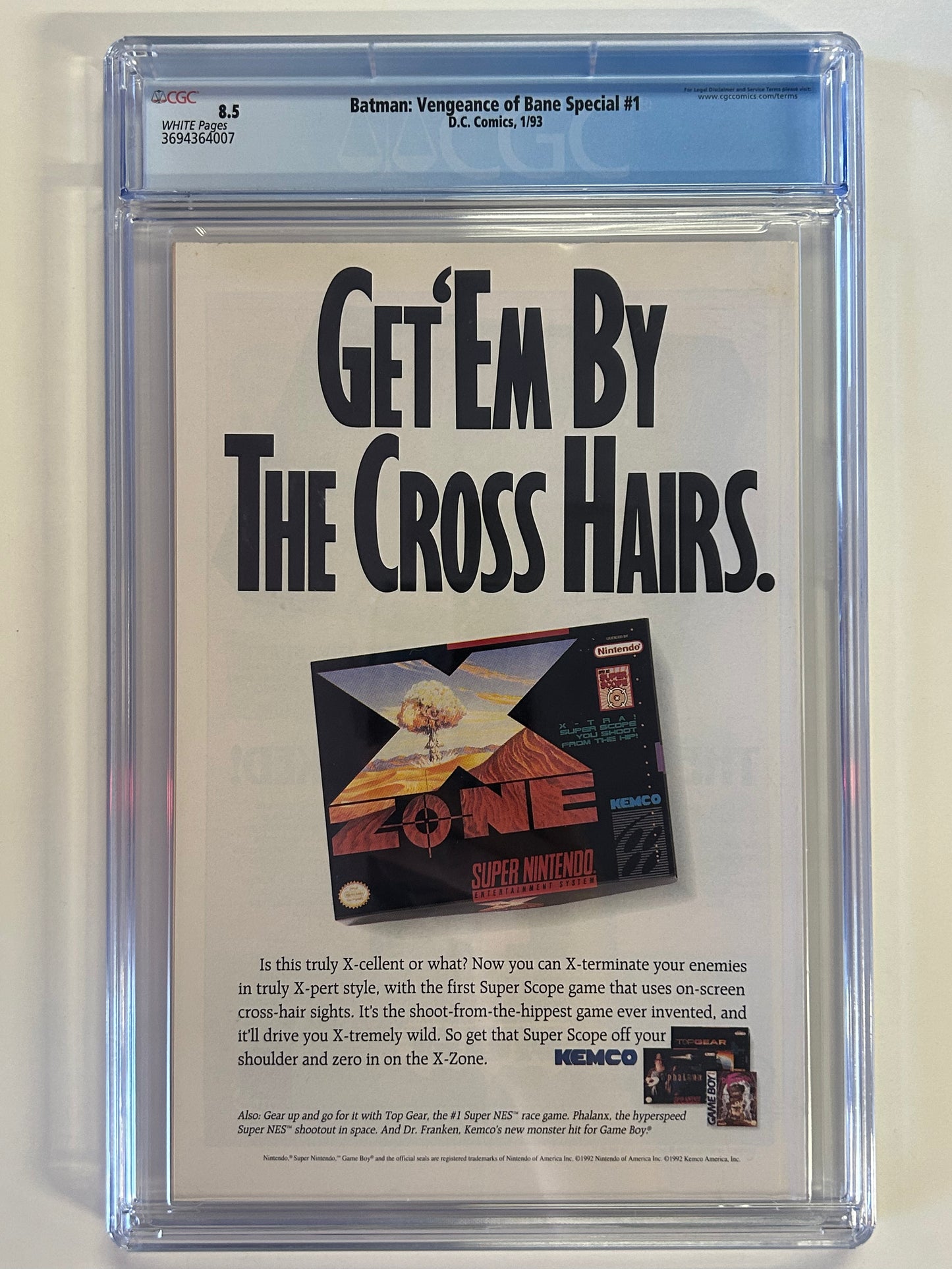 DC COMICS BATMAN: VENGEANCE OF BANE SPECIAL #1 CGC 8.5 WP