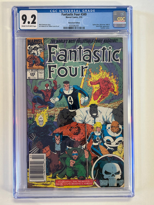 MARVEL COMICS FANTASTIC FOUR #349 NEWSSTAND CGC 9.2 WP