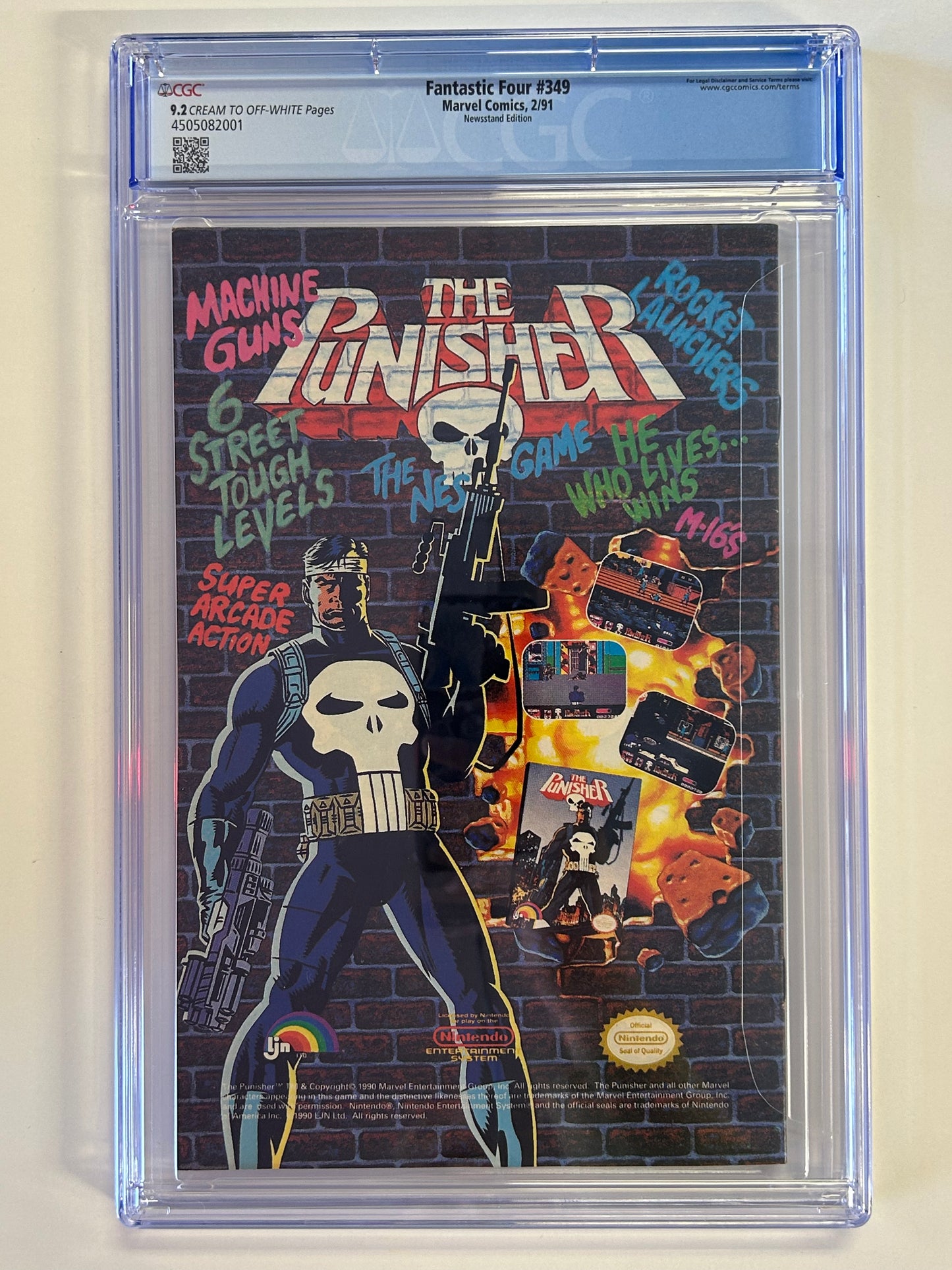 MARVEL COMICS FANTASTIC FOUR #349 NEWSSTAND CGC 9.2 WP