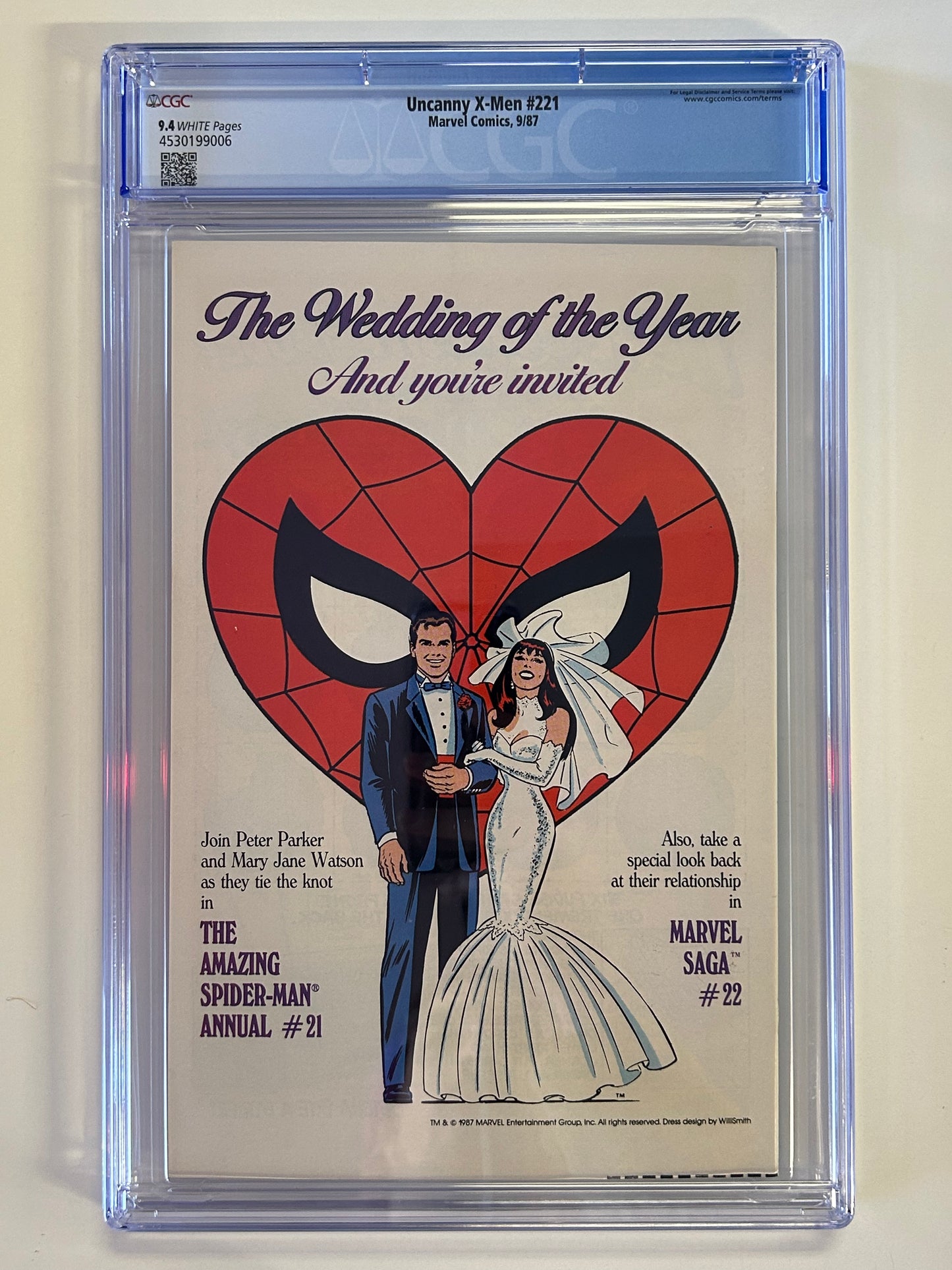 MARVEL COMICS UNCANNY X-MEN #221 CGC 9.4 WP