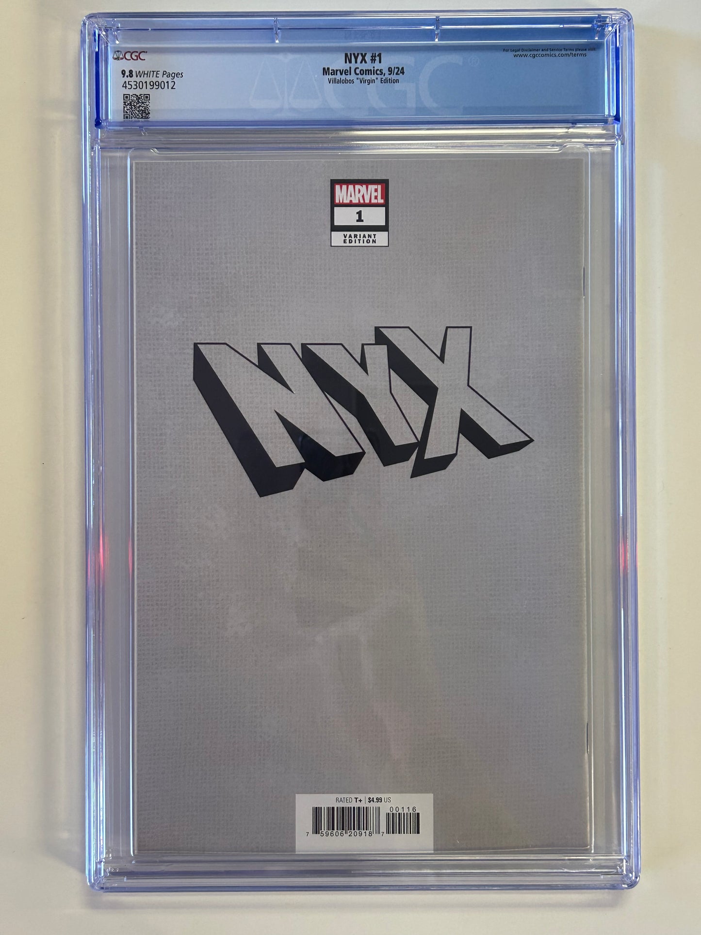 MARVEL COMICS NYX #1 VILLALOBOS “VIRGIN” EDITION (2024) CGC 9.8 WP