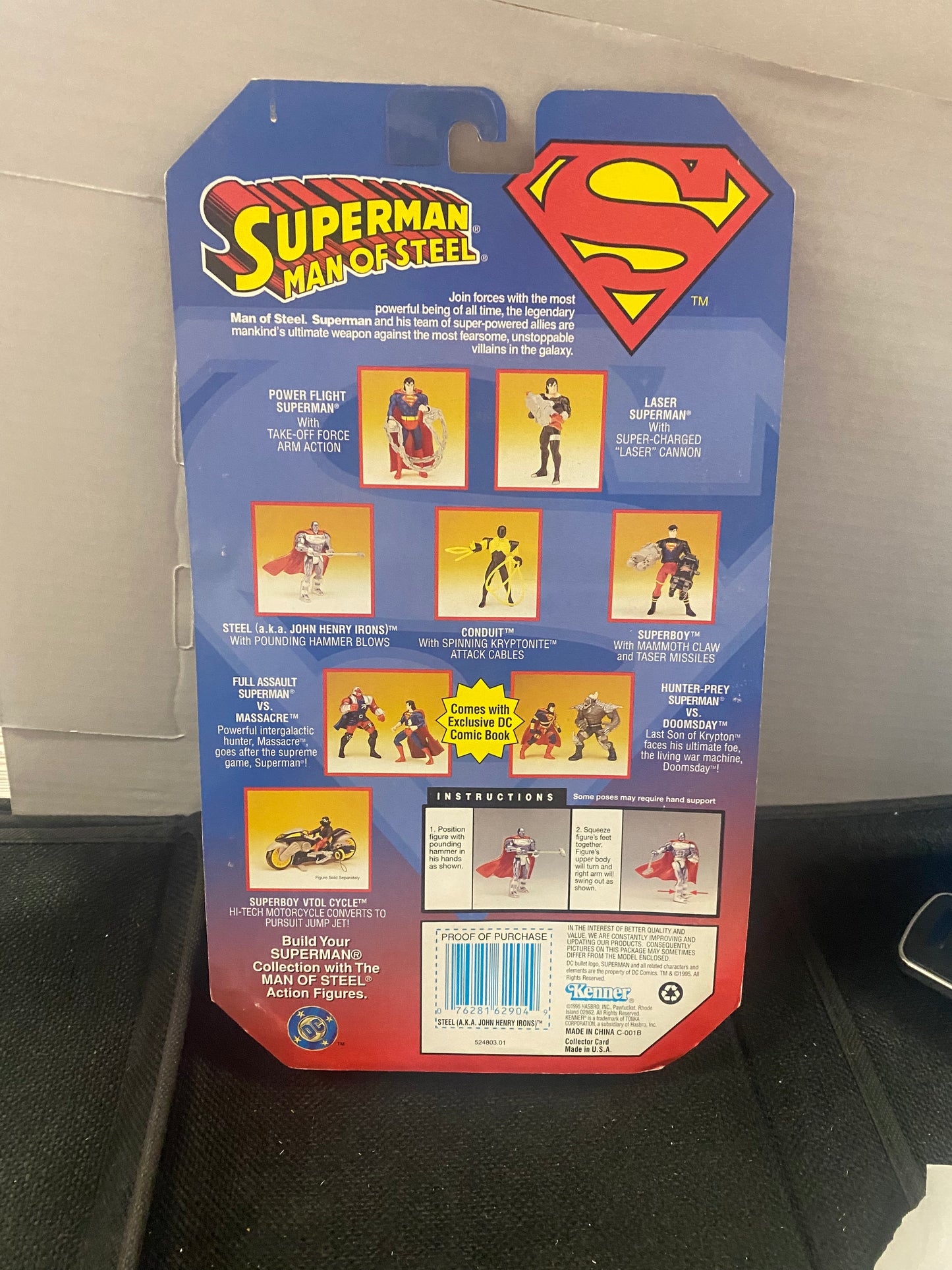 KENNER SUPERMAN MAN OF STEEL STEEL ACTION FIGURE