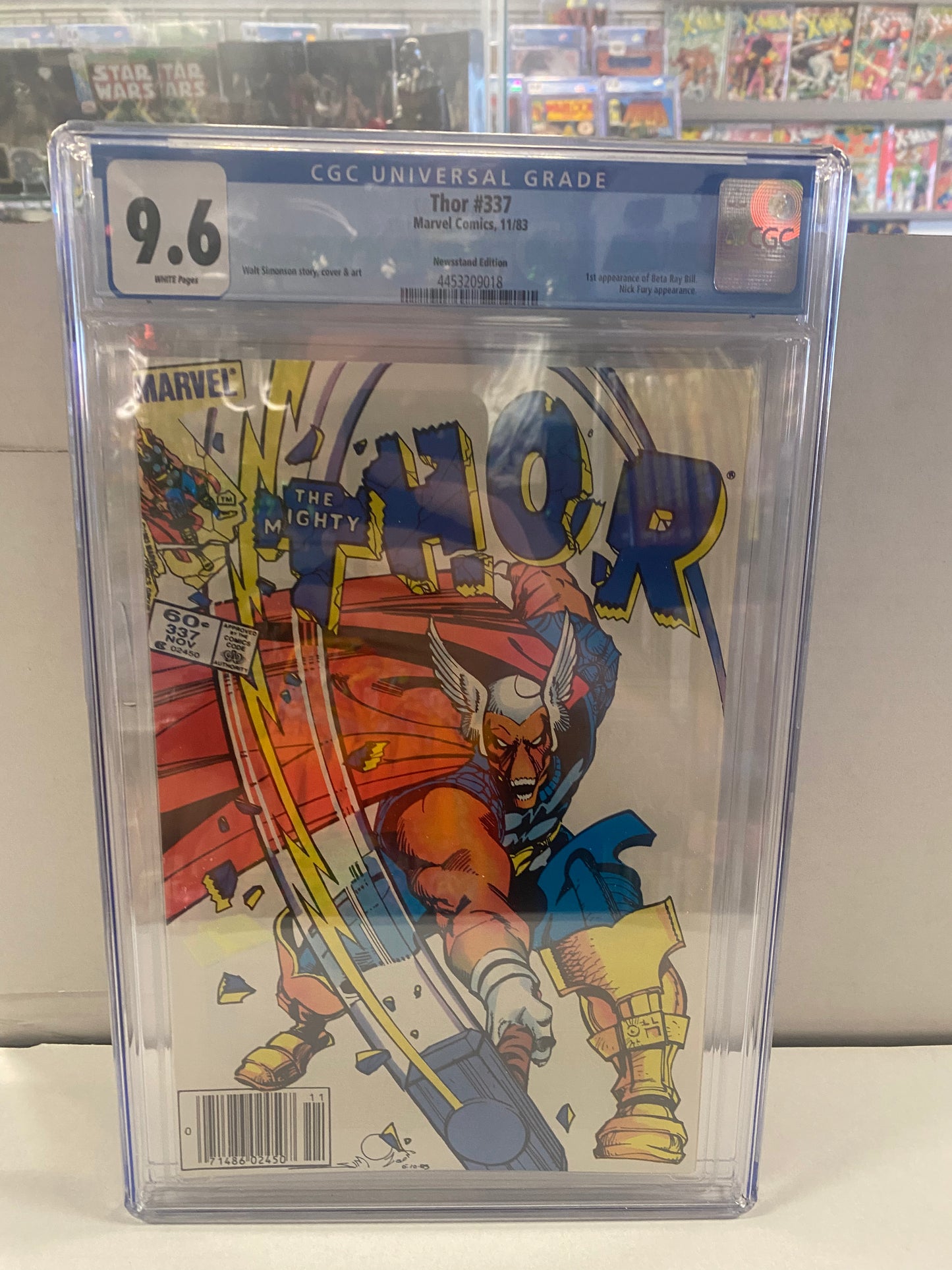 MARVEL COMICS THOR #337 (1983) 1ST APPEARANCE OF BETA RAY BILL NEWSSTAND EDITION CGC 9.6 WP