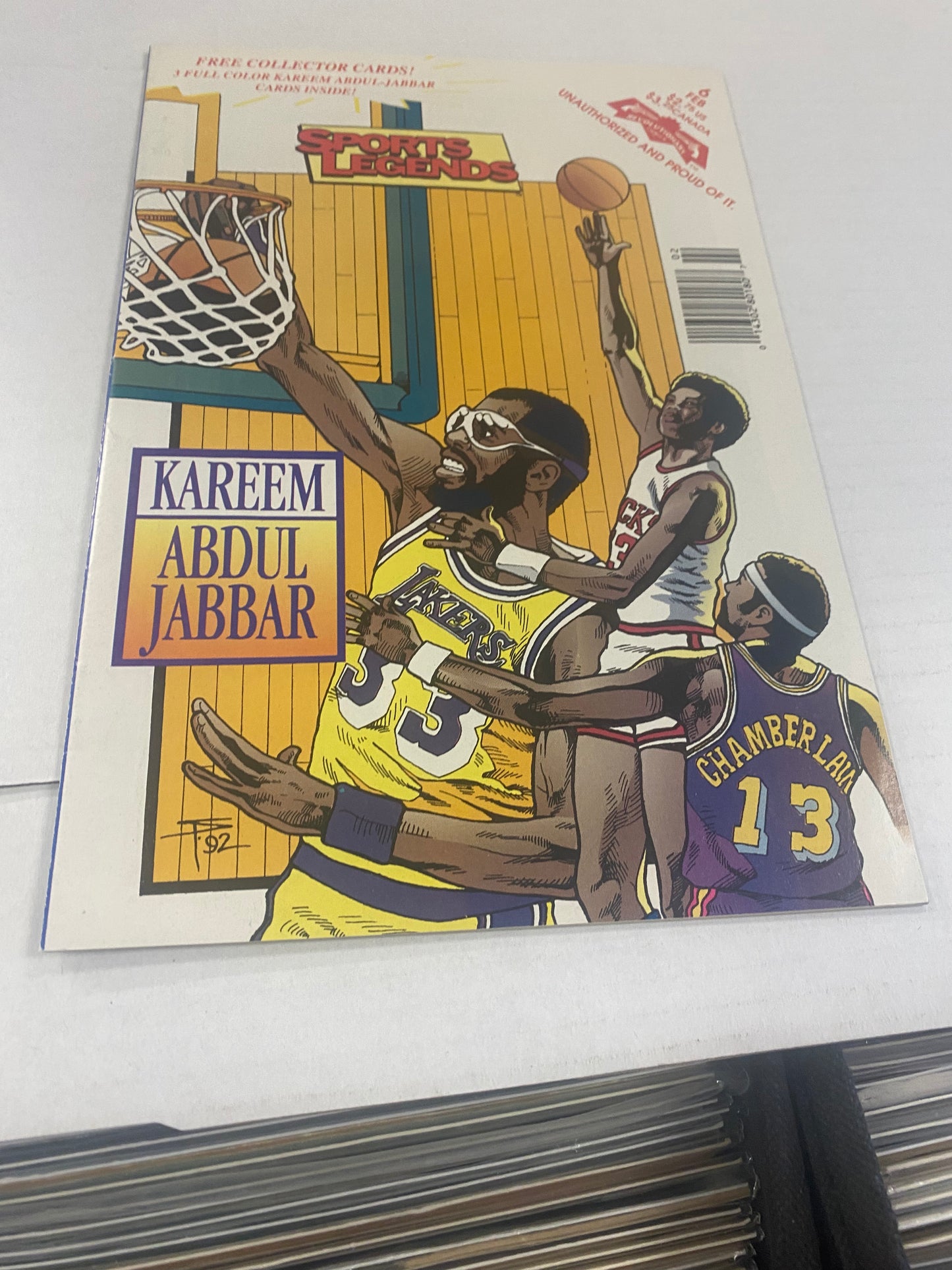 SPORTS LEGENDS #6 (1992) KAREEM ABDUL JABBAR COMES WITH TRADING CARDS