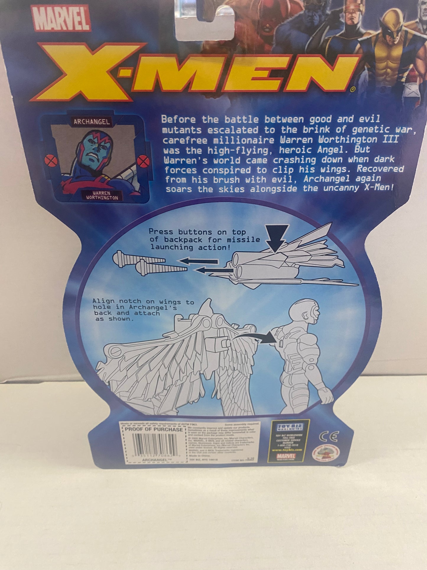 TOYBIZ MARVELS X-MEN ARCHANGEL (2005)