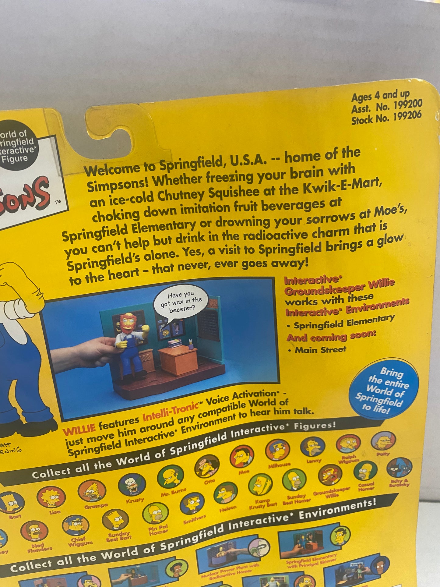 PLAYMATES THE SIMPSONS SERIES 4 GROUNDSKEEPER WILLIE ACTION FIGURE