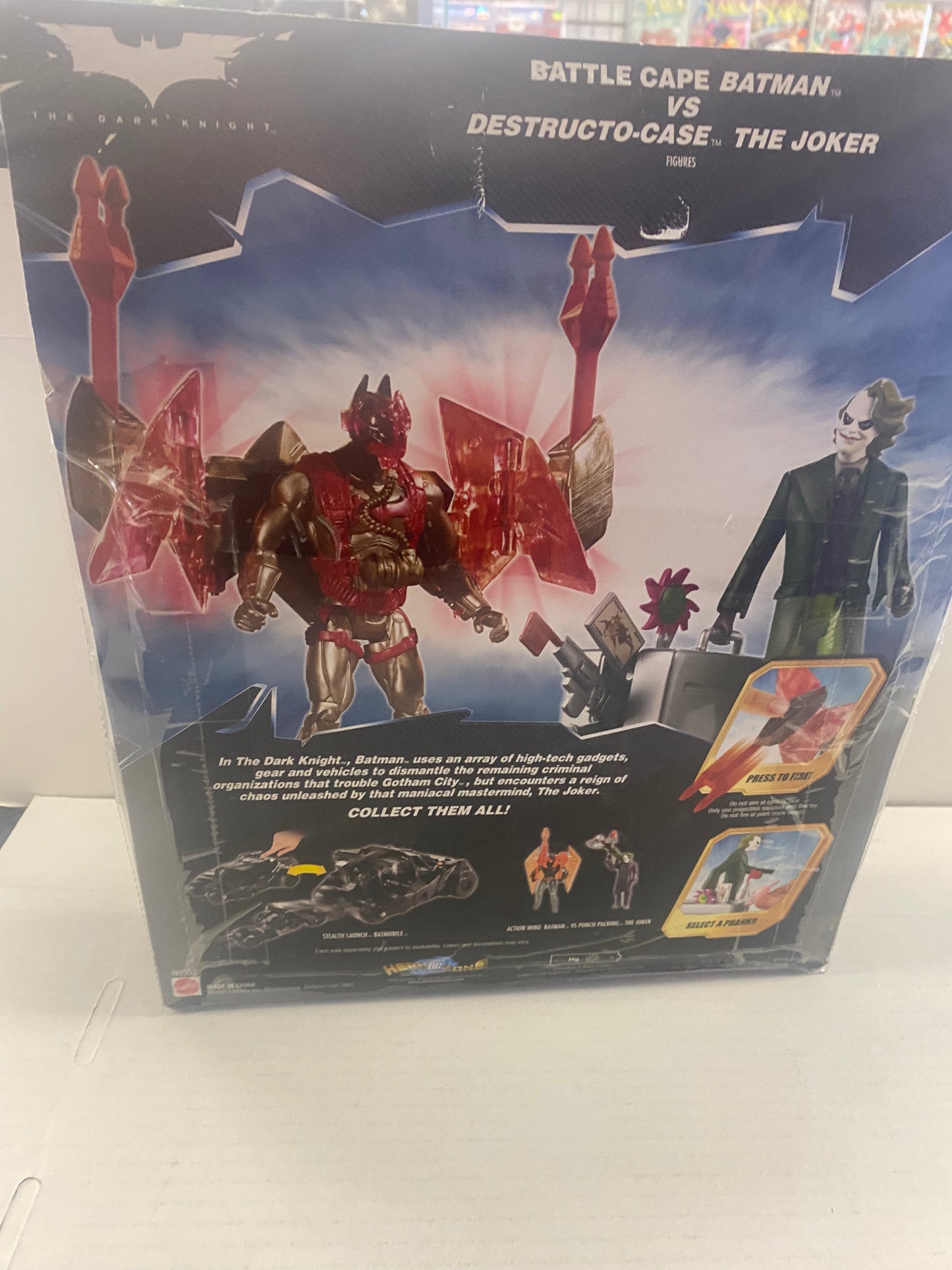 MATTEL THE DARK KNIGHT BATTLE CAPE BATMAN VS DESTRUCTOR-CASE THE JOKER