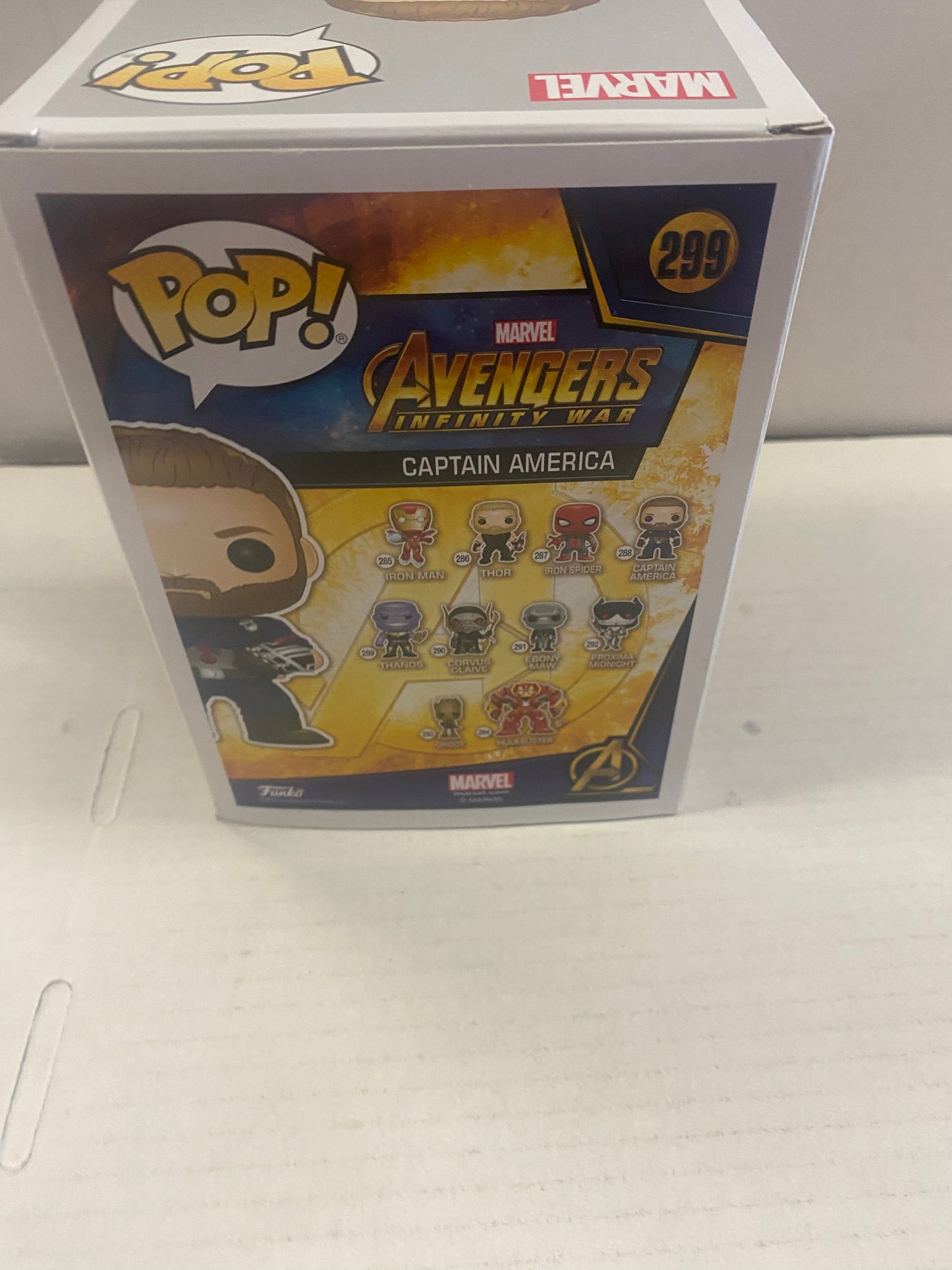 FUNKO POP AVENGERS INFINITY WAR #299 CAPTAIN AMERICA WALMART EXCLUSIVE