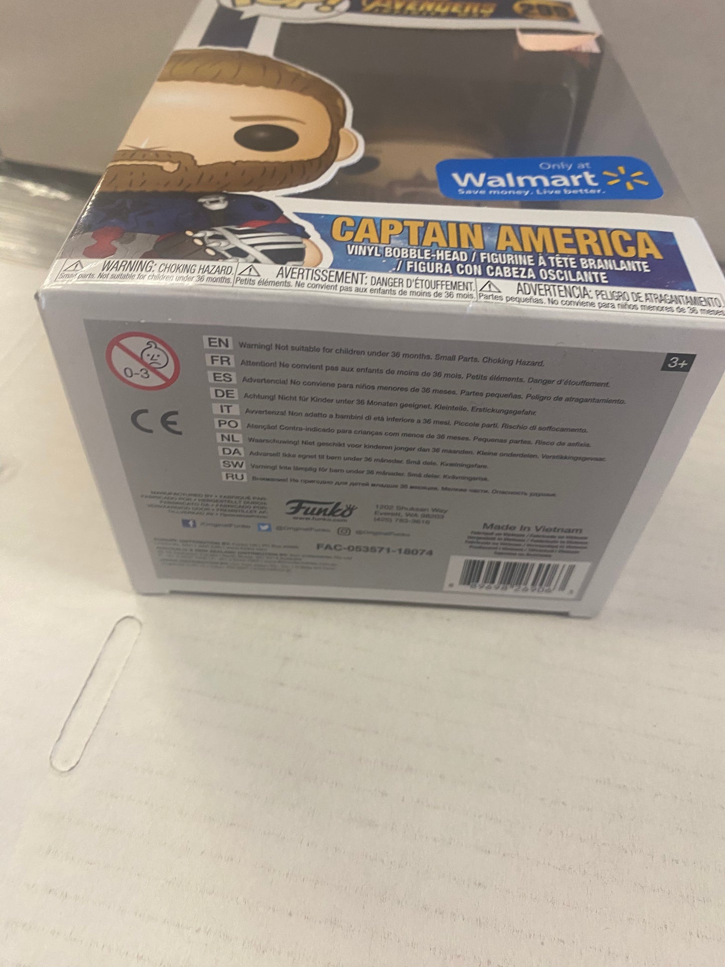 FUNKO POP AVENGERS INFINITY WAR #299 CAPTAIN AMERICA WALMART EXCLUSIVE
