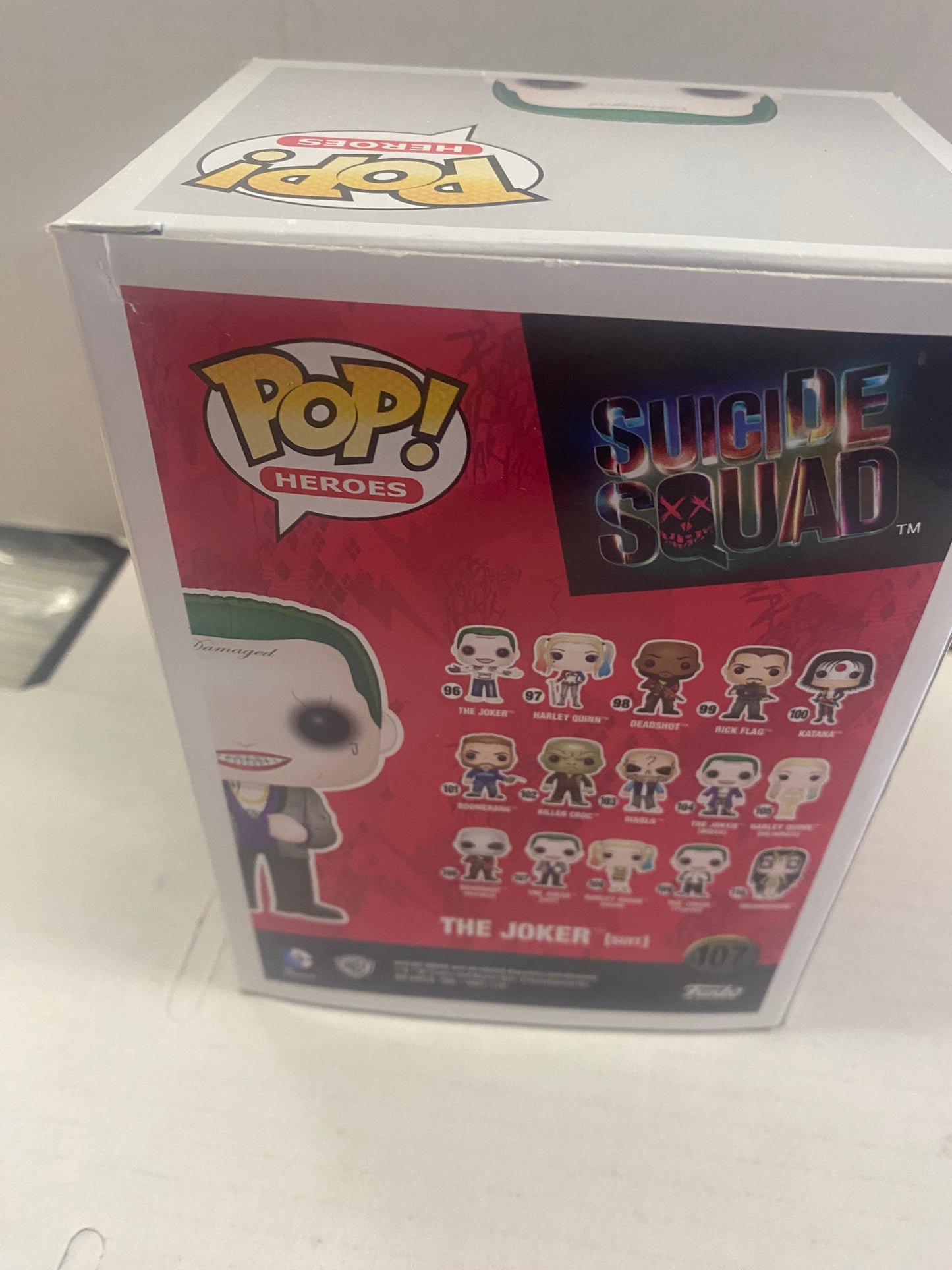 FUNKO POP HEROES SUICIDE SQUAD #107 THE JOKER SUIT WALMART EXCLUSIVE