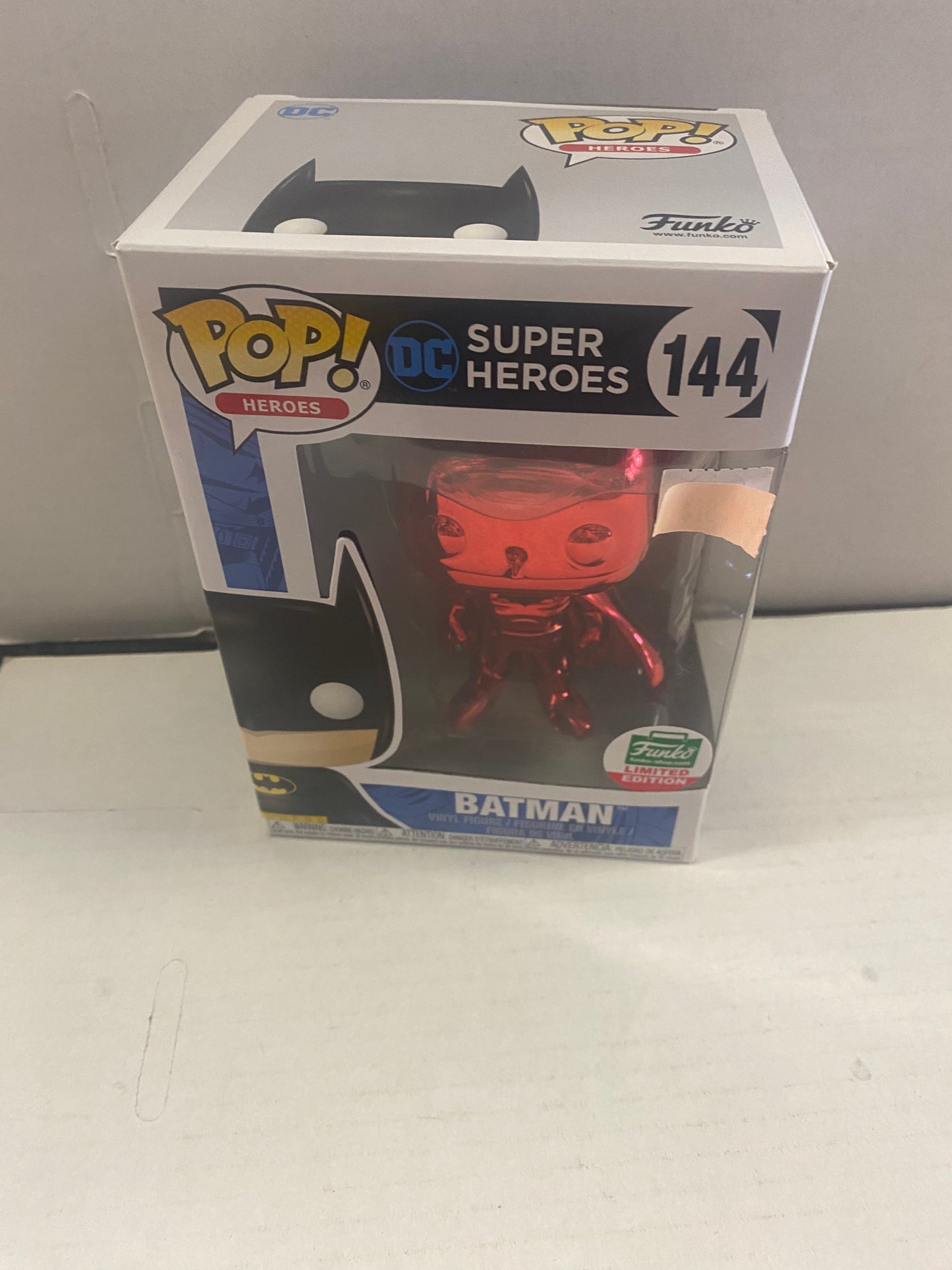 FUNKO POP HEROES DC SUPER HEROES #144 BATMAN FUNKO SHOP LIMITED EDITION