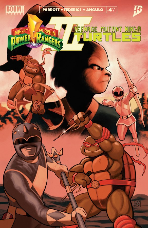 BOOM Mighty Morphin Power Rangers/Teenage Mutant Ninja Turtles III #4 J FOC Reveal Variant (Dressed, Gibson)