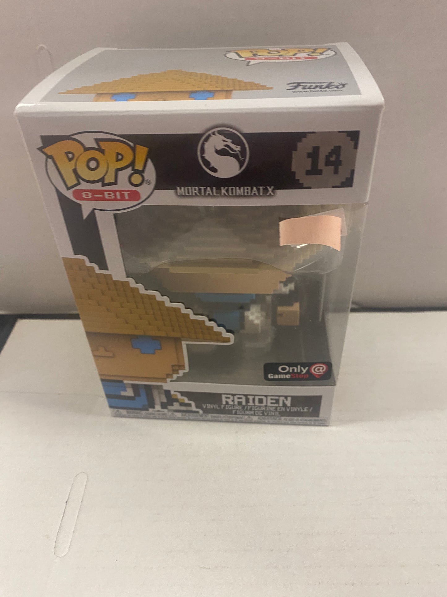 FUNKO POP 8 BIT MORTAL KOMBAT X #14 RAIDEN GAMESTOP EXCLUSIVE