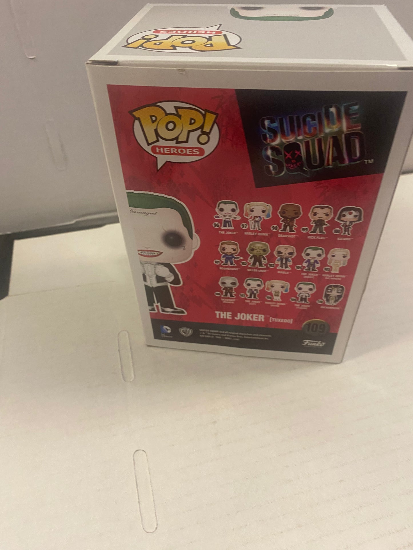 FUNKO POP HEROES SUICIDE SQUAD #109 THE JOKER TUXEDO HOT TOPIC EXCLUSIVE