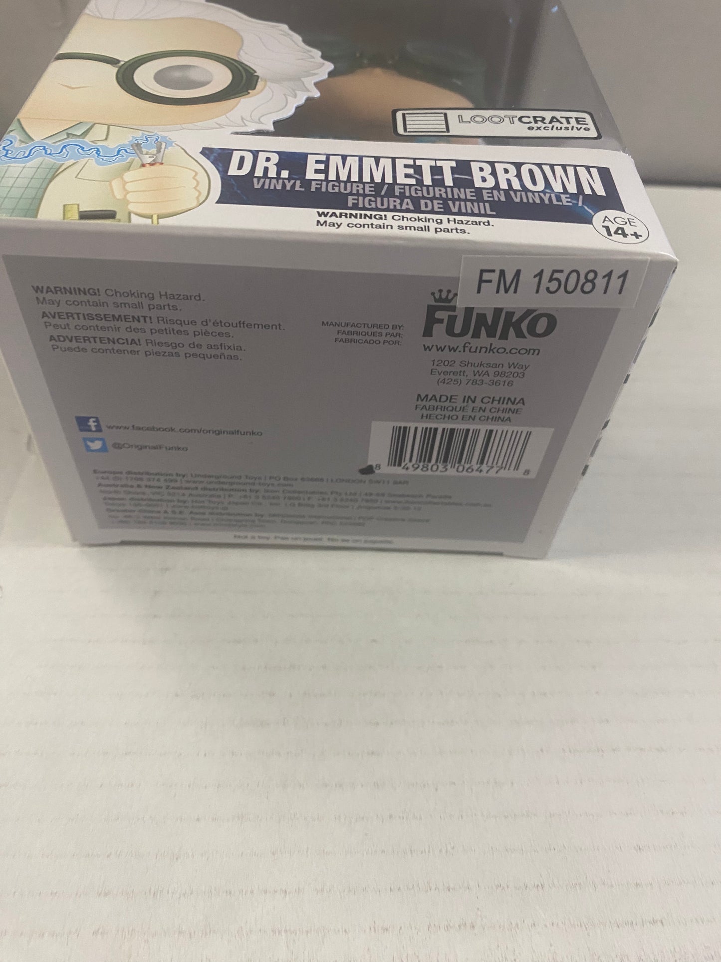 FUNKO POP MOVIES BACK TO THE FUTURE #236 DR EMMETT BROWN LOOTCRATE EXCLUSIVE