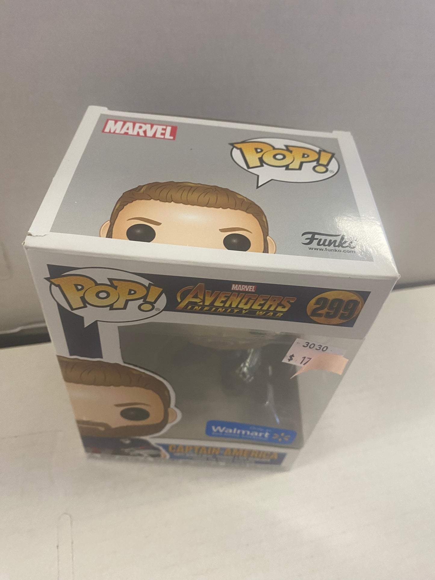 FUNKO POP AVENGERS INFINITY WAR #299 CAPTAIN AMERICA WALMART EXCLUSIVE