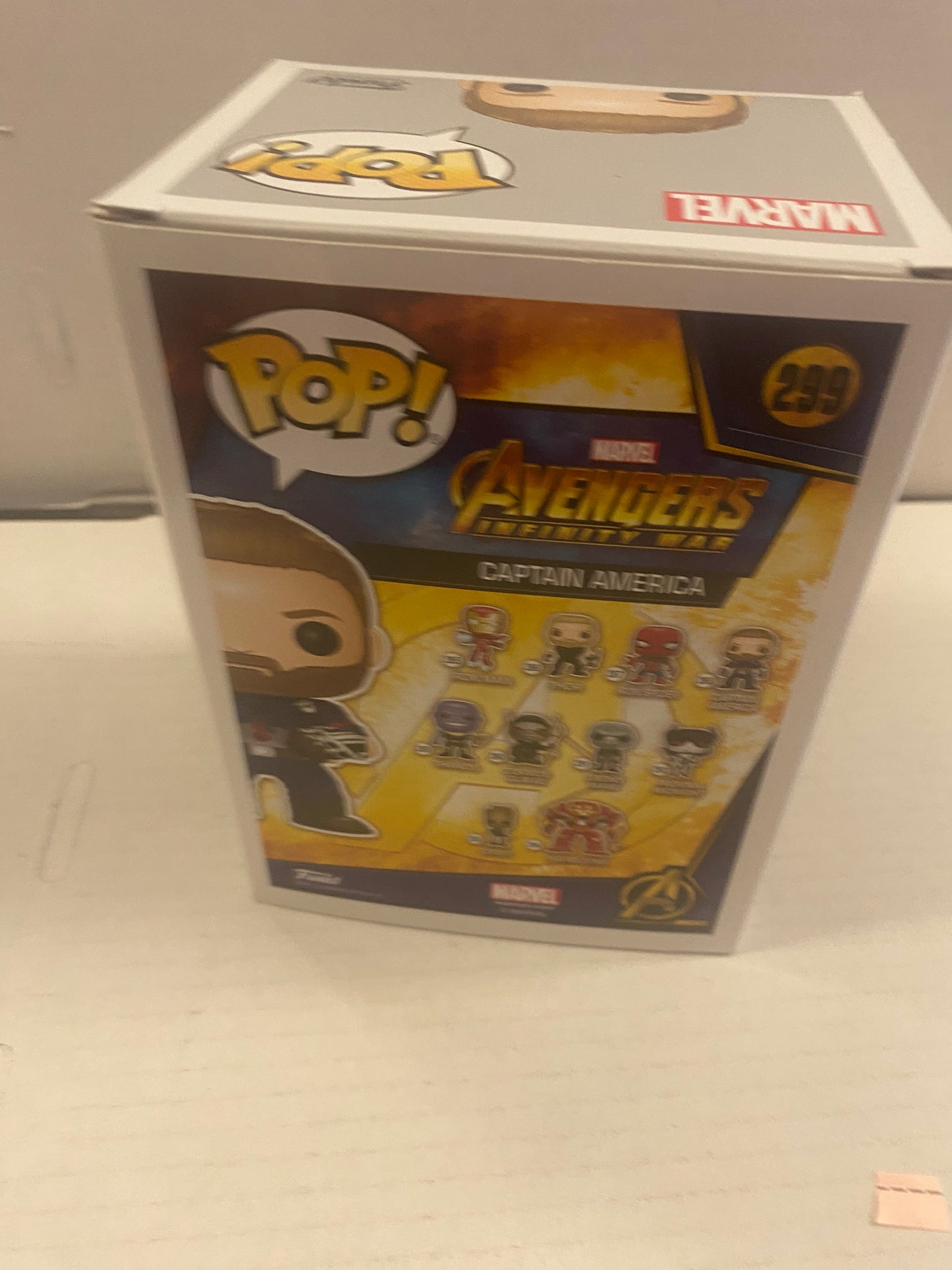 FUNKO POP AVENGERS INFINITY WAR #299 CAPTAIN AMERICA WALMART EXCLUSIVE
