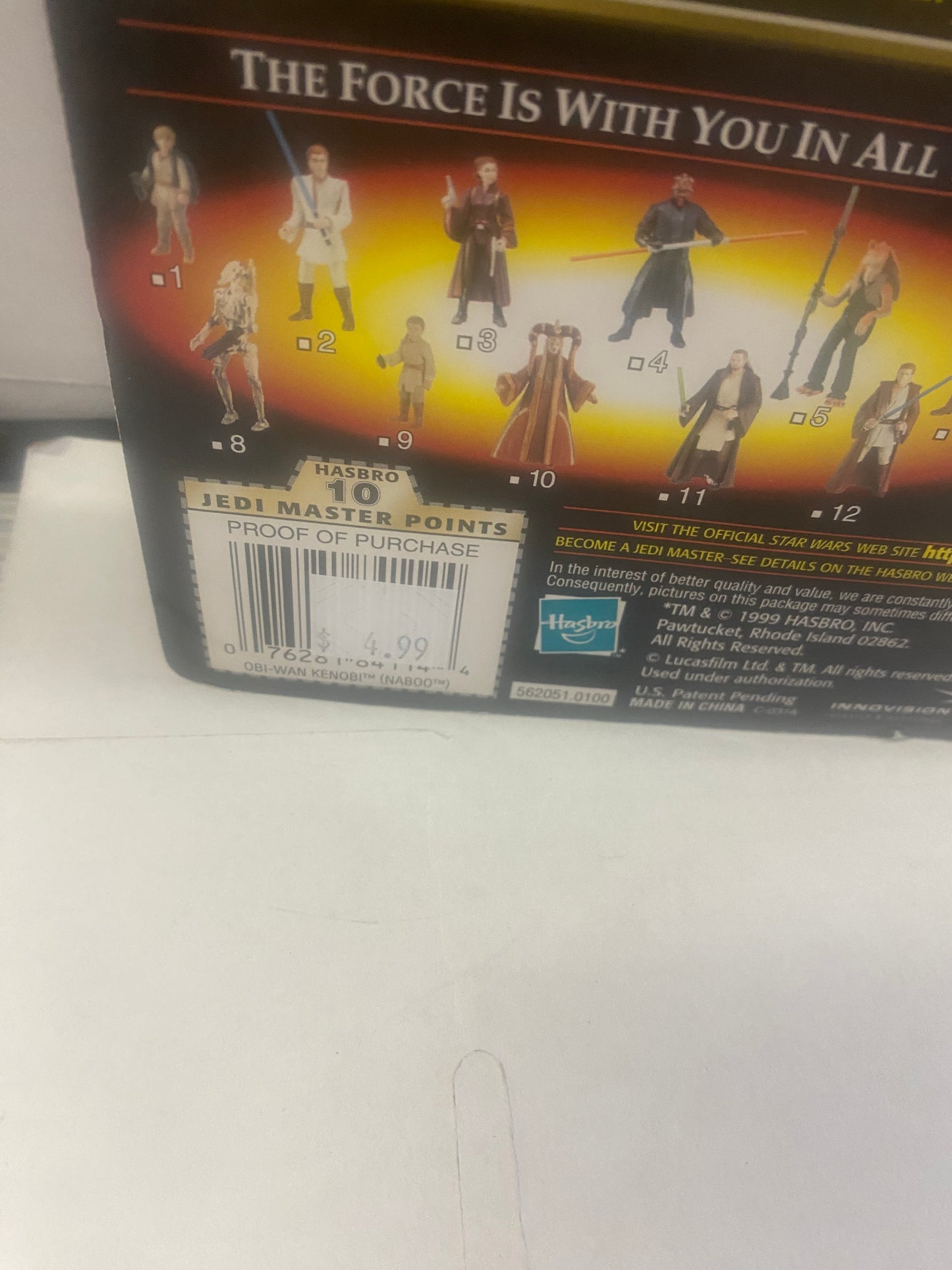 HASBRO STAR WARS EPISODE 1 OBI-WAN KENOBI WITH LIGHTSABER AND HANDLE(1999)