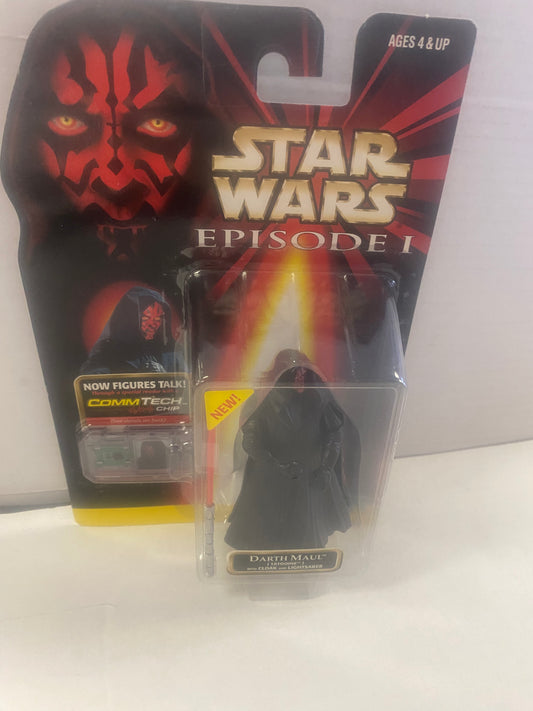 HASBRO STAR WARS EPISODE 1 DARTH MAUL TATOOINE WITH CLOAK AND LIGHTSABER (1999)