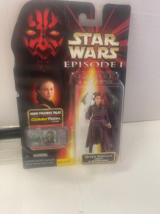 HASBRO STAR WARS EPISODE 1 QUEEN AMIDALA NABOO WITH BLASTER PISTOLS (1998)