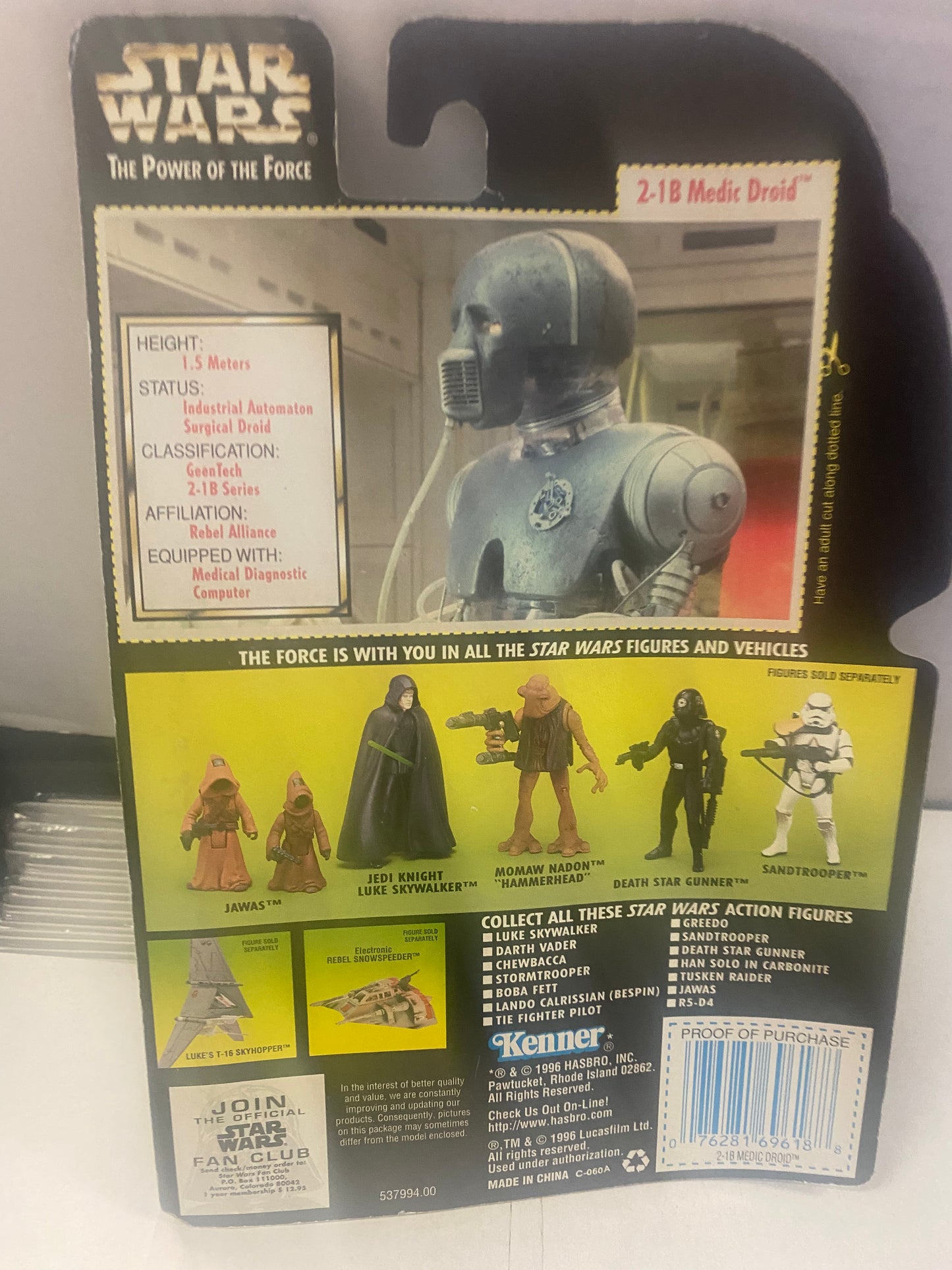 KENNER STAR WARS THE POWER OF THE FORCE 2-1B MEDIC DROID (1996)