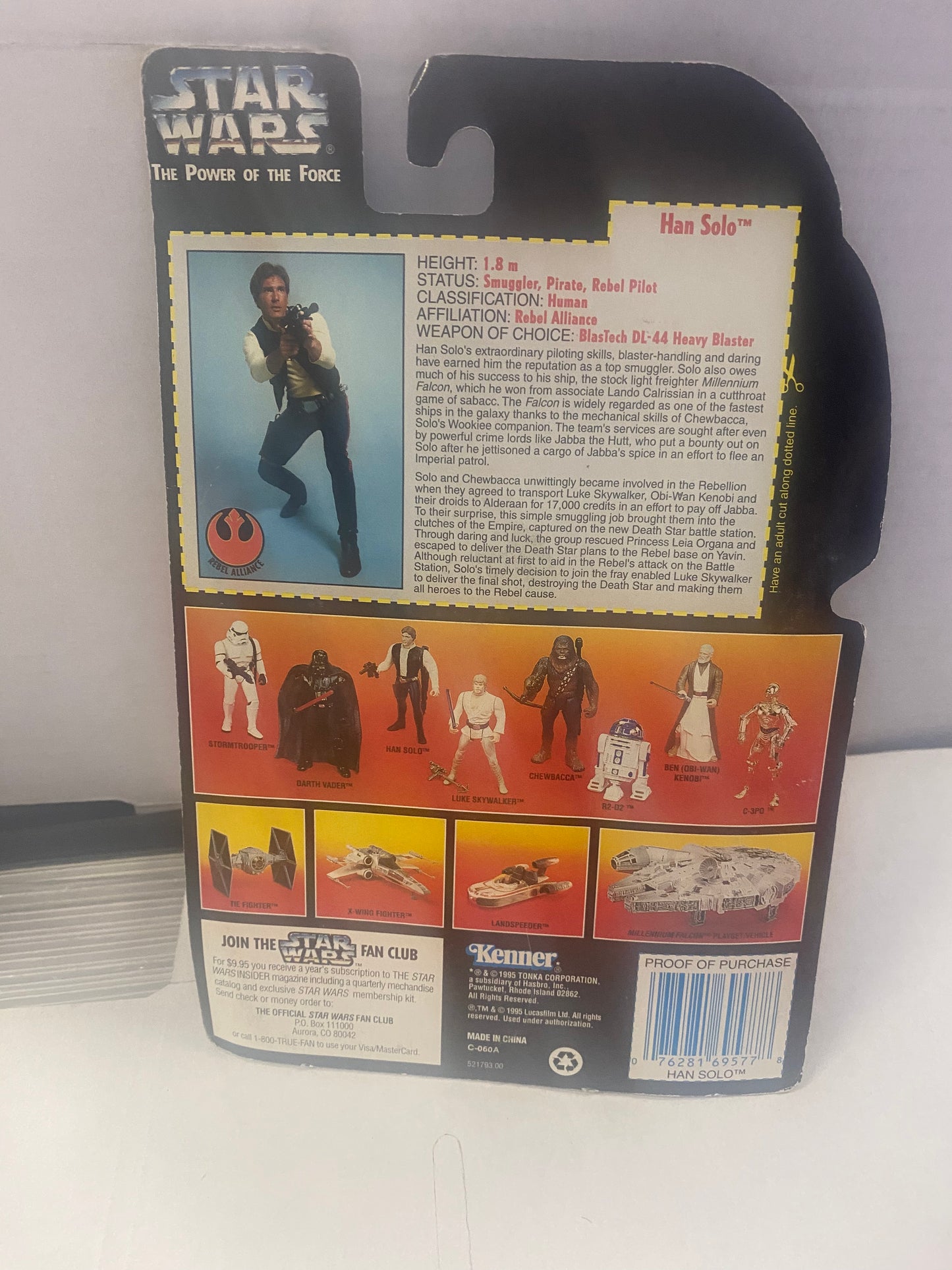KENNER STAR WARS THE POWER OF THE FORCE HAN SOLO (1995)