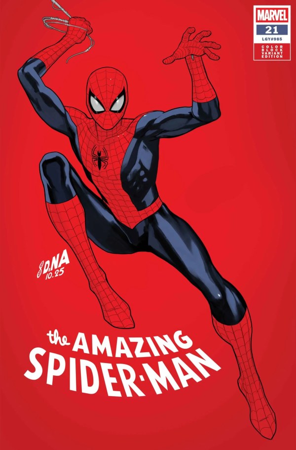 MARVEL COMICS AMAZING SPIDER-MAN #21 DAVID NAKAYAMA COLOR BLOCK RED VARIANT