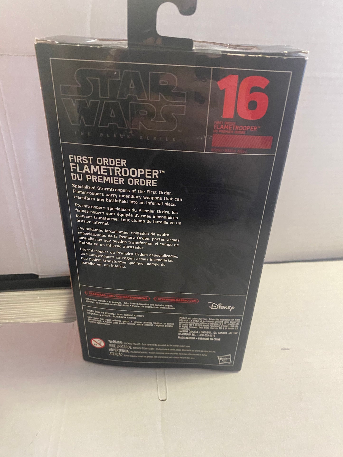 HASBRO STAR WARS THE BLACK SERIES FIRST ORDER FLAMETROOPER (2015)