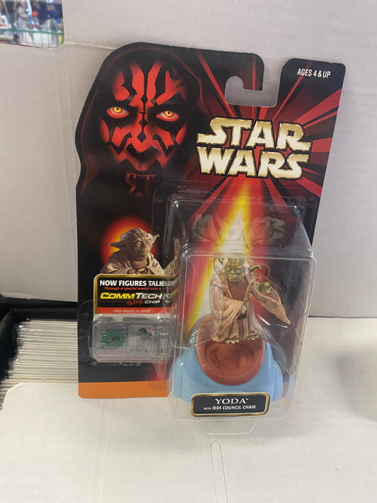 HASBRO STAR WARS EPISODE 1 YODA WITH JEDI COUNCIL CHAIR (1998)