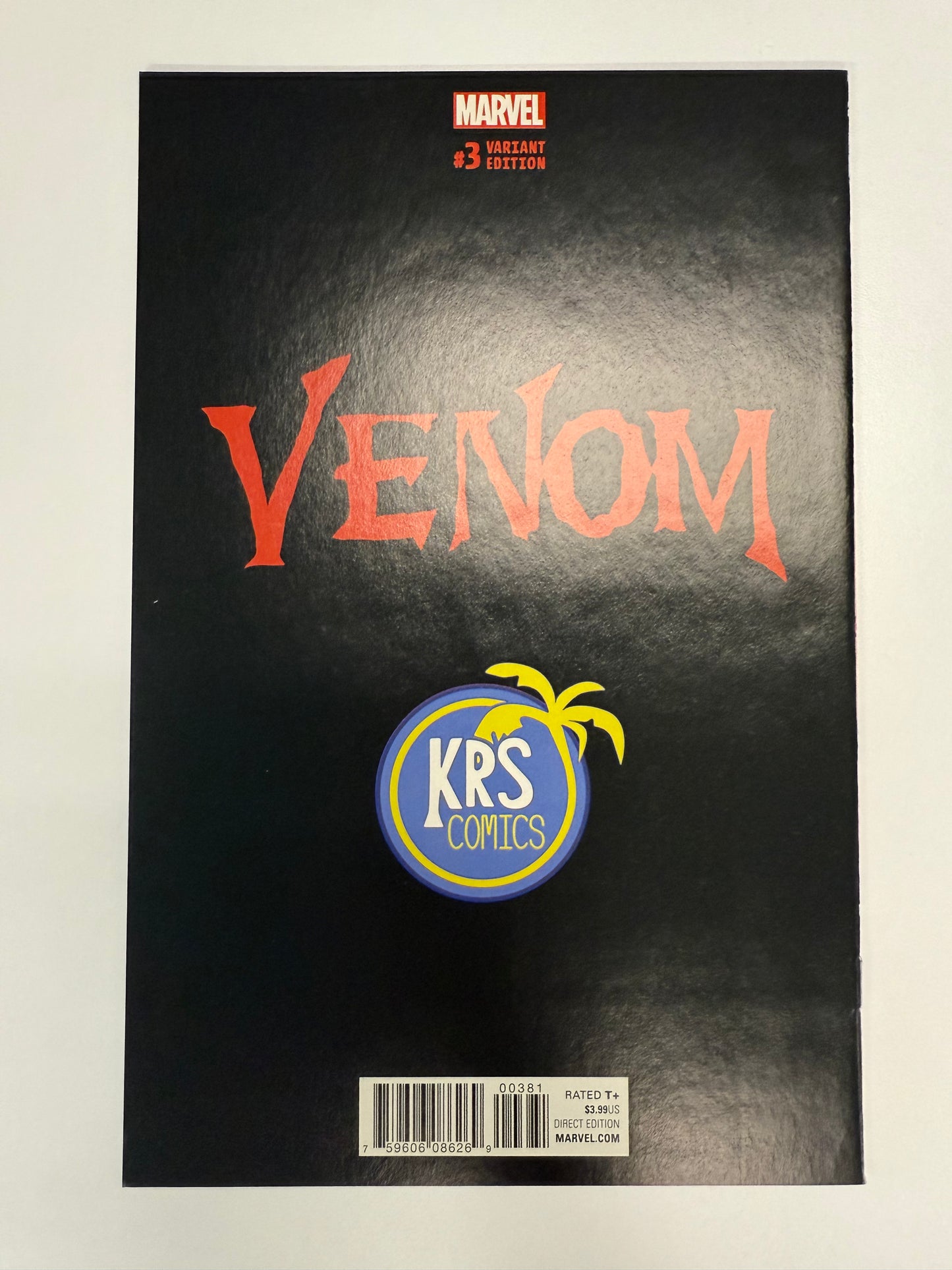 MARVEL COMICS VENOM #3 TYLER KIRKHAM VARIANT KRS COMICS STORE EXCLUSIVE VOL 3 COLOR VARIANT