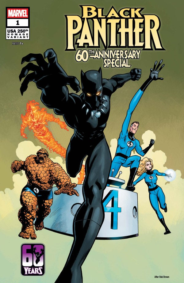 BLACK PANTHER 60TH ANNIVERSARY SPECIAL #1 MIKE HAWTHORNE 250TH HOMAGE VARIANT