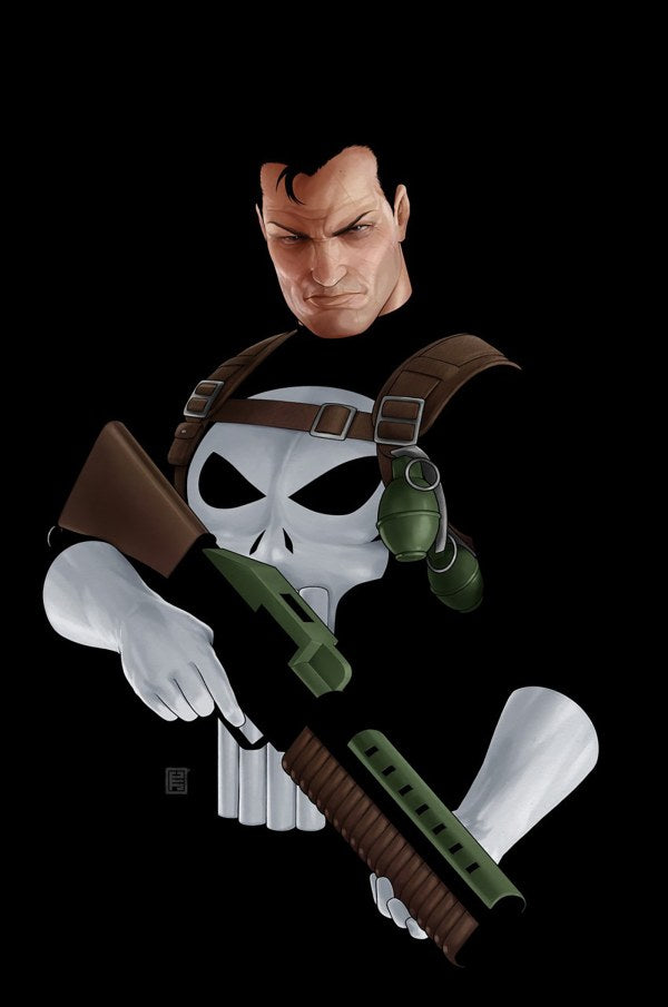 MARVEL COMICS PUNISHER #1 JOHN TYLER CHRISTOPHER NEGATIVE SPACE VIRGIN VARIANT