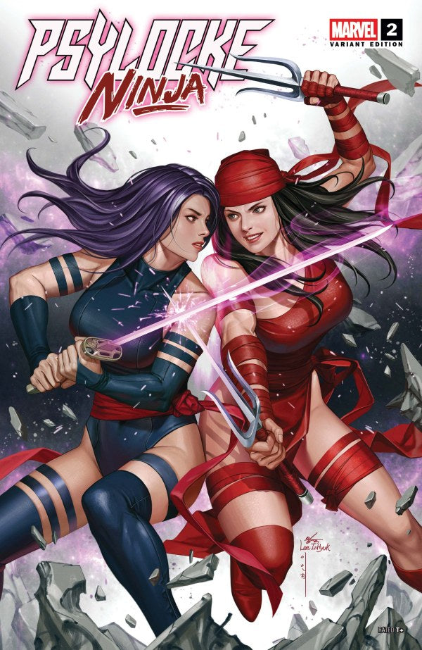 MARVEL COMICS PSYLOCKE: NINJA #2 INHYUK LEE VERSUS ELEKTRA VARIANT