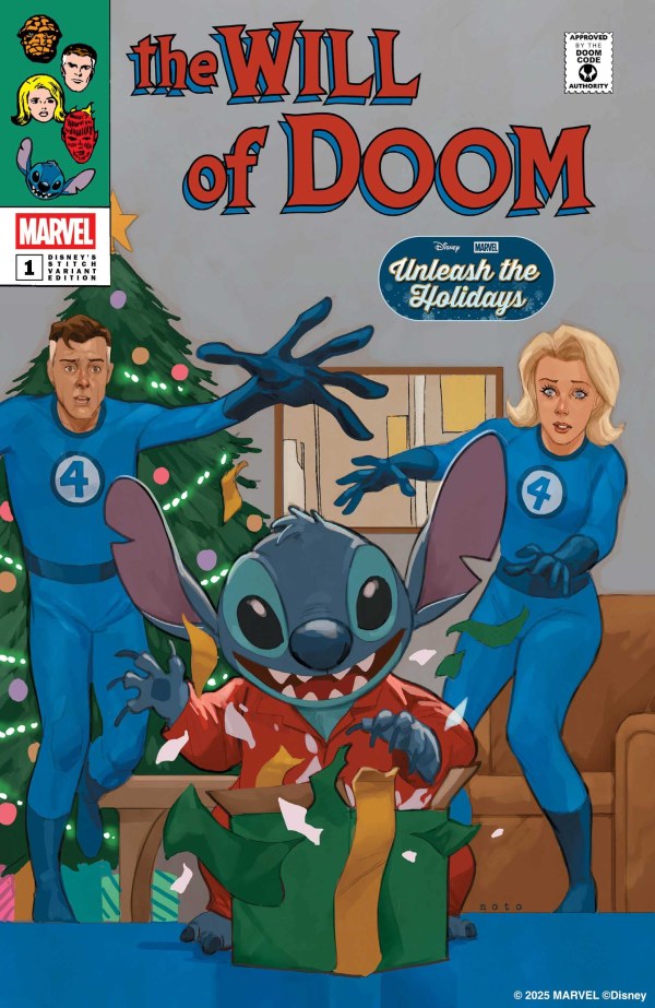 MARVEL COMICS THE WILL OF DOOM #1 PHIL NOTO DISNEY STITCH UNLEASH THE HOLIDAYS VARIANT