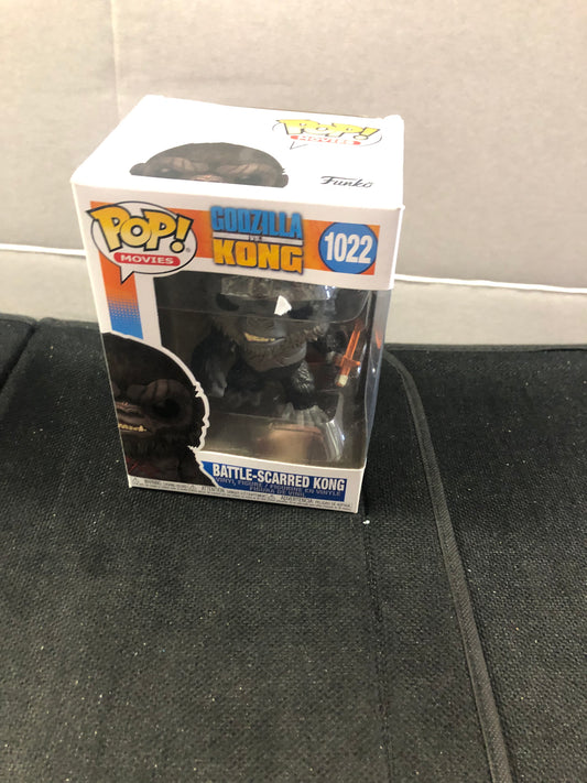 FUNKO POP POP MOVIES GODZILLA VS KONG # 1022 BATTLE-SCARRED KONG GOOD CONDITION