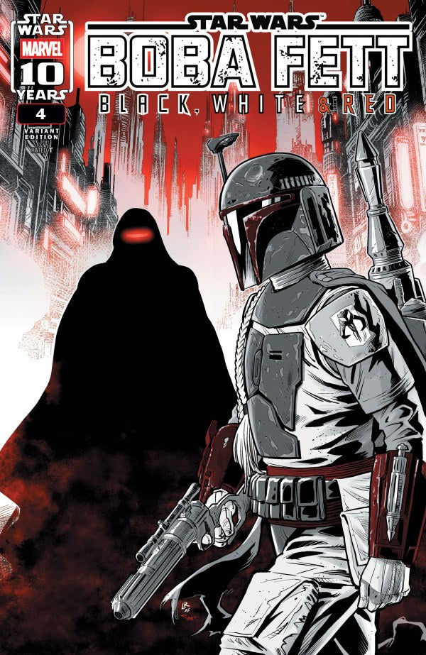 MARVEL COMICS STAR WARS: BOBA FETT - BLACK, WHITE & RED #4 LUKE ROSS VARIANT