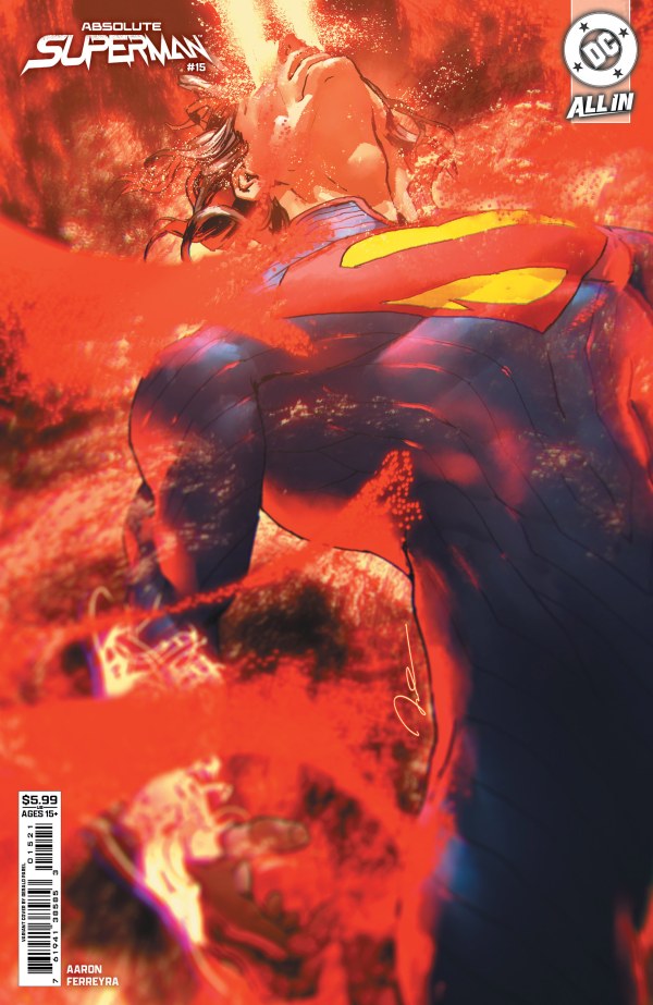 DC COMICS ABSOLUTE SUPERMAN #15 CVR B GERALD PAREL CARD STOCK VAR