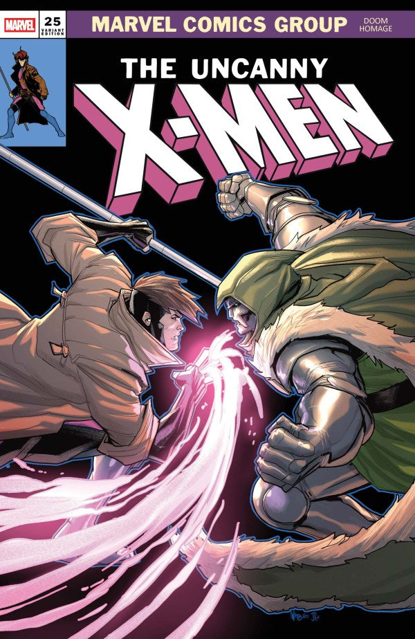 UNCANNY X-MEN #25 PETE WOODS DOOM HOMAGE VARIANT