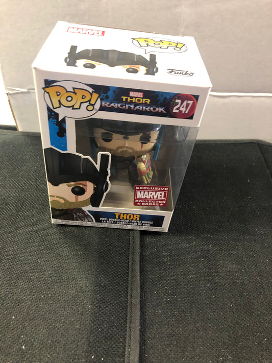 FUNKO POP THOR RAGNAROK #247 THOR MARVEL COLLECTOR CORPS EXCLUSIVE GOOD CONDITION