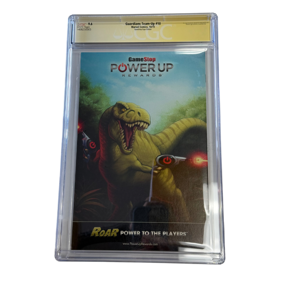 MARVEL COMICS CGC SIGNATURE SERIES SIGNED BY STAN LEE GUARDIANS TEAM-UP #10 GAMESTOP EXCLUSIVE