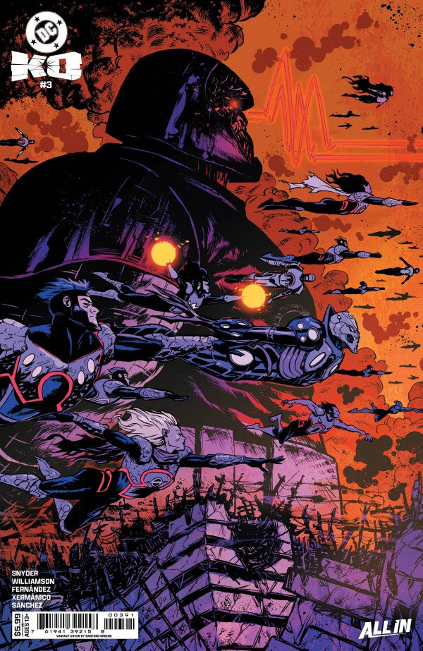DC K.O. #3 (OF 5) CVR F SANFORD GREENE DARKSEID CARD STOCK VAR