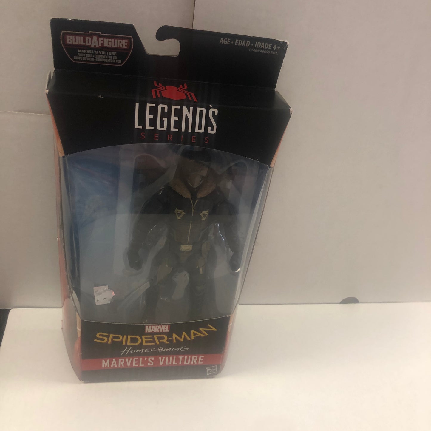 MARVEL LEGENDS SERIES SPIDER-MAN HOMECOMING MARVELS VULTURE BUILD A FIGURE GOOD CONDITION SMALL TEAR ON SIDE OF BOX