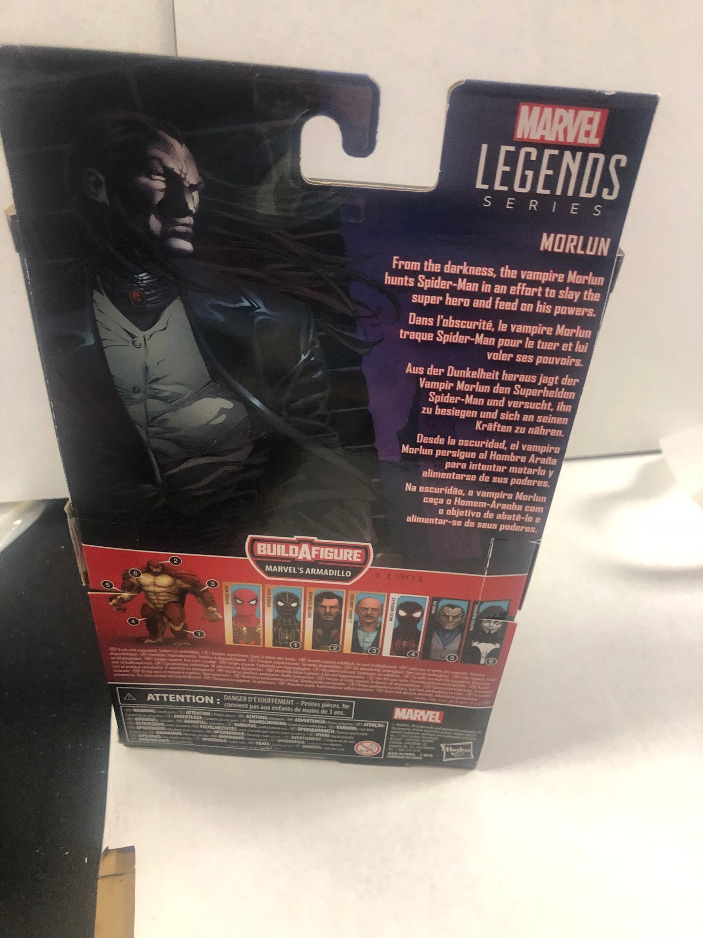 MARVEL LEGENDS SERIES SPIDER-MAN MORLUN MARVELS ARMADILLO BUILD A FIGURE GOOD CONDITION