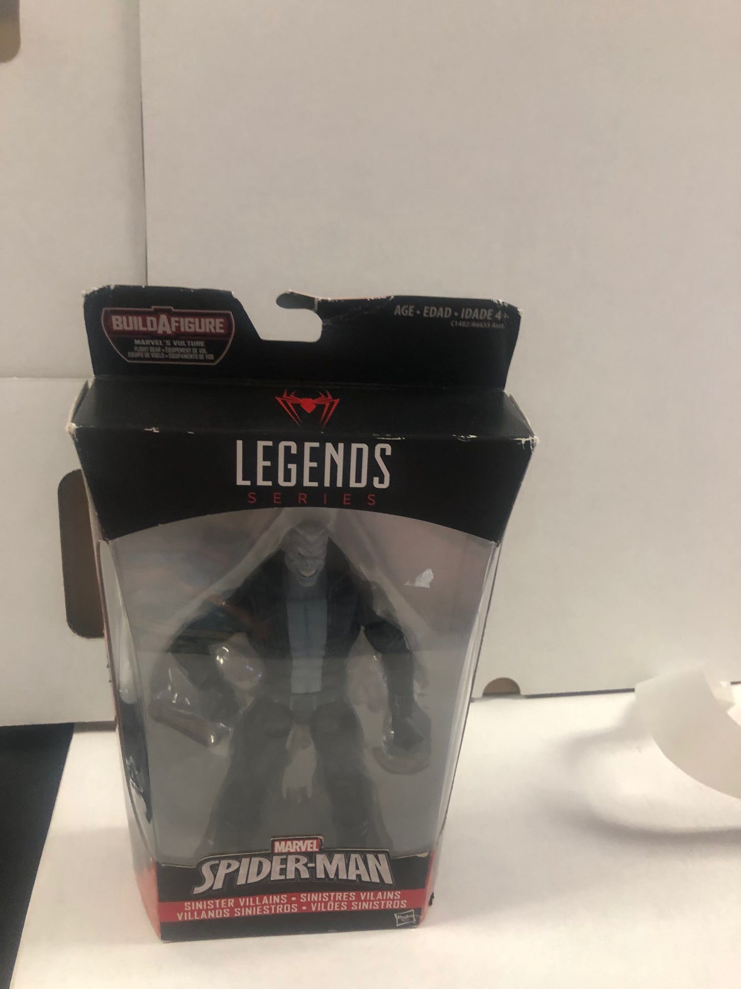 MARVEL LEGENDS SERIES SPIDER-MAN SINISTER VILLAINS MARVELS VULTURE BUILD A FIGURE GOOD CONDITION BEND ON BACK OF BOX