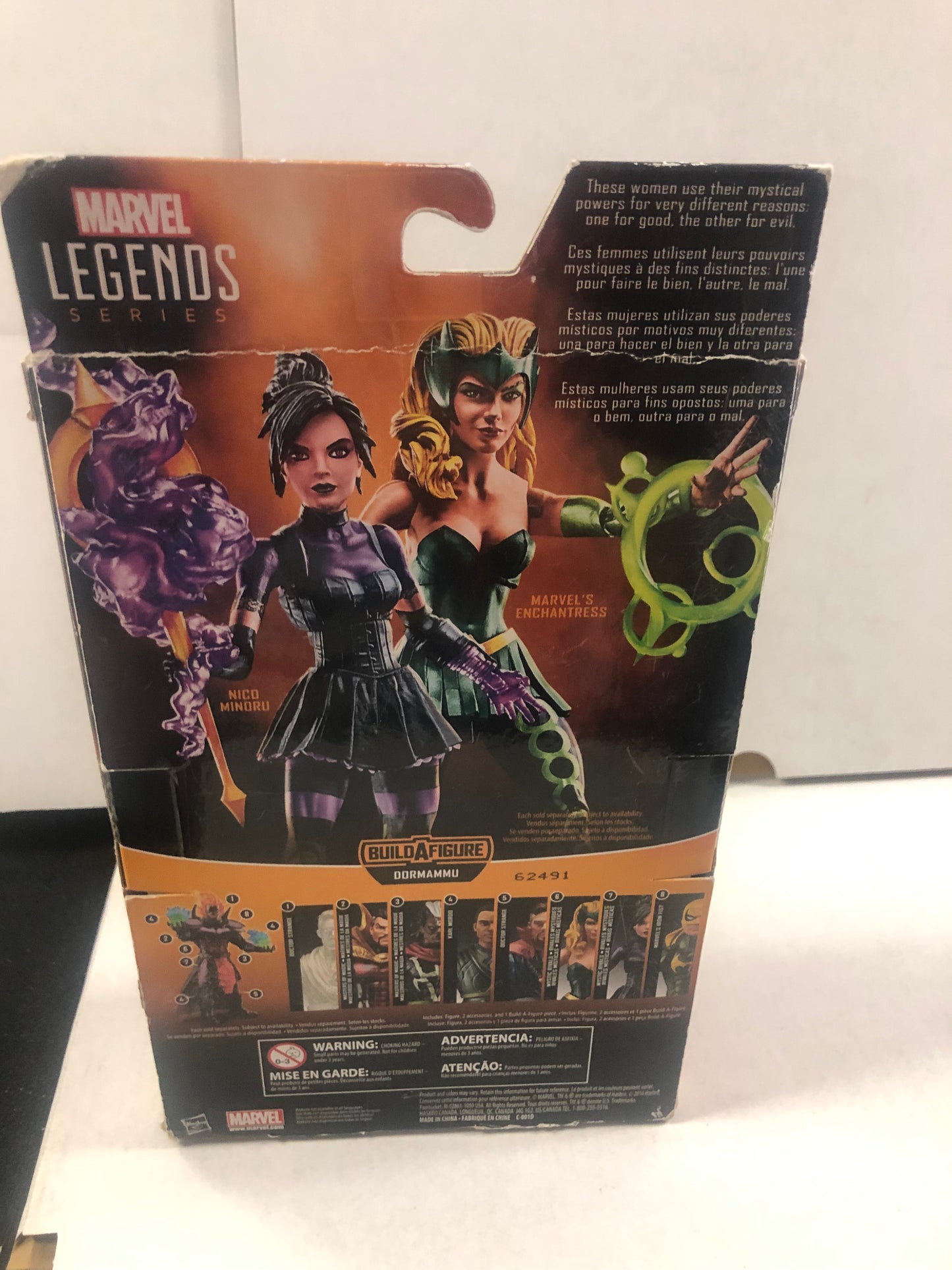 MARVEL LEGENDS SERIES MYSTIC RIVALS DORMAMMU BUILD A FIGURE GOOD CONDITION WEAR ON TOP OF BOX