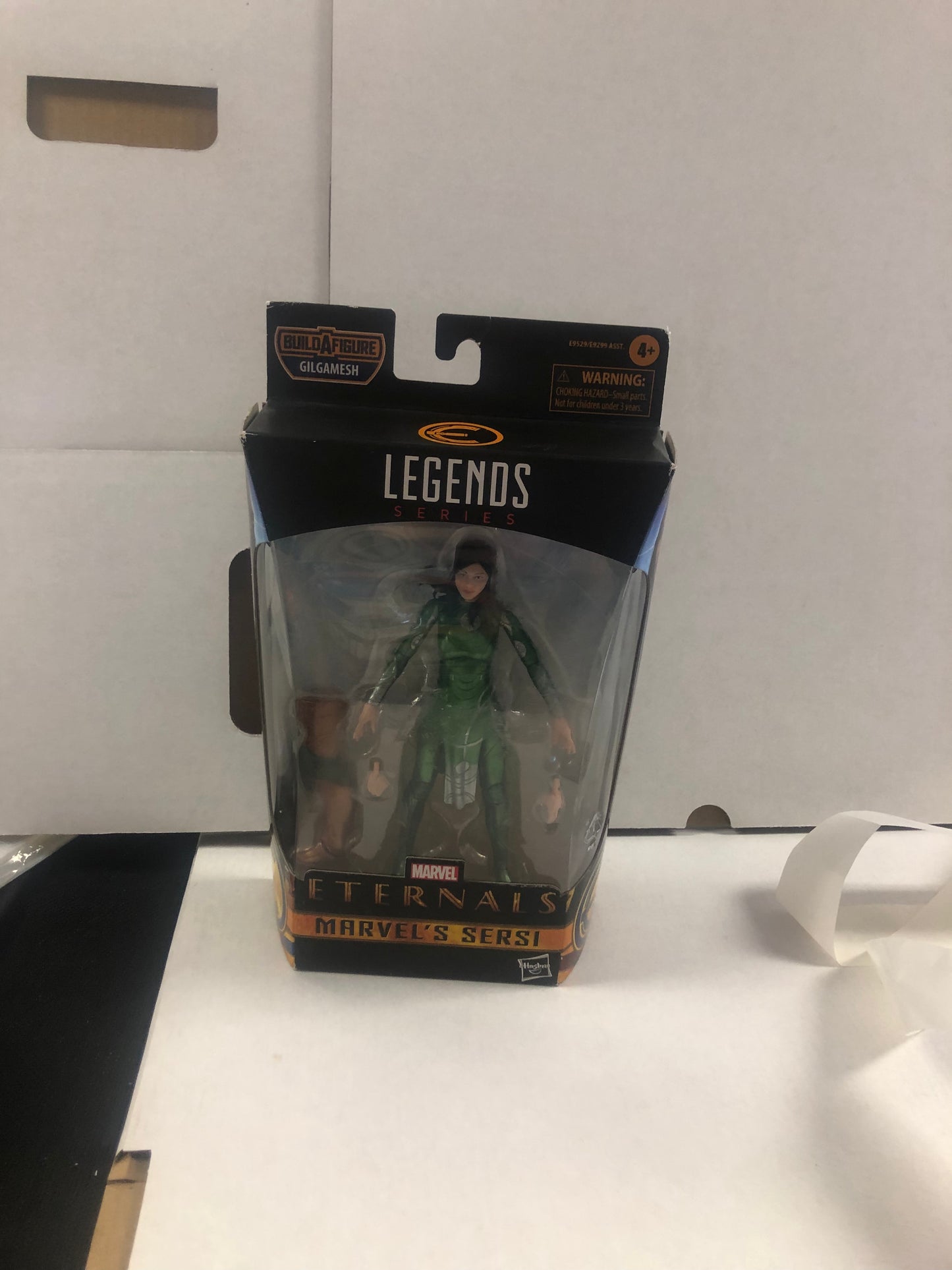 MARVEL LEGENDS SERIES ETERNALS MARVELS SERSI GILGAMESH BUILD A FIGURE GOOD CONDITION TEAR ON BACK OF BOX